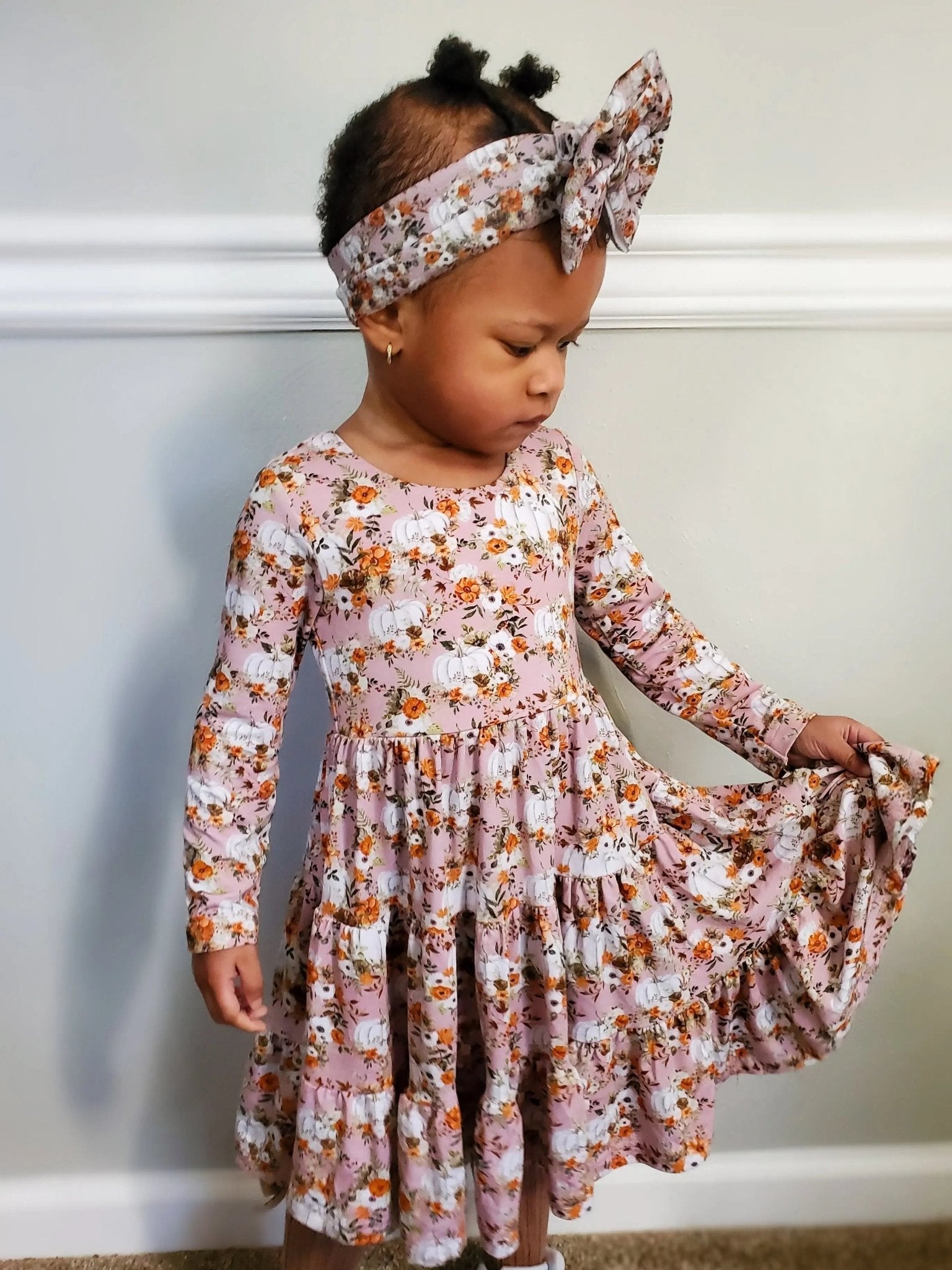 Long Sleeve Twirl Dress & Short Set