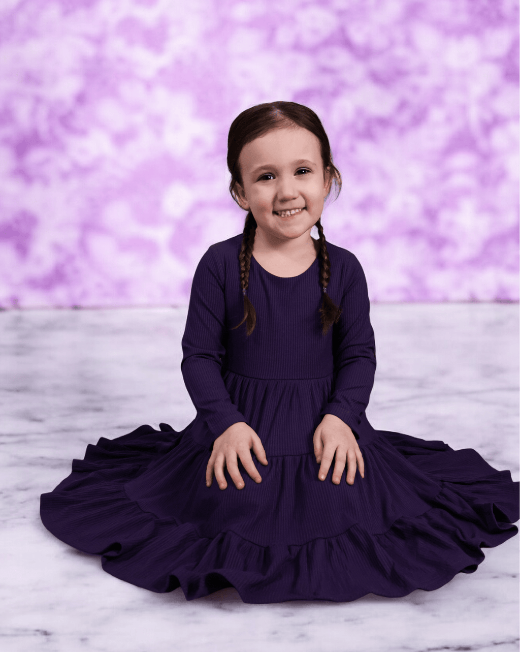 Long Sleeve Twirl Dress & Short Set