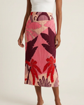 Oasis Sunset Pleated Midi Skirt