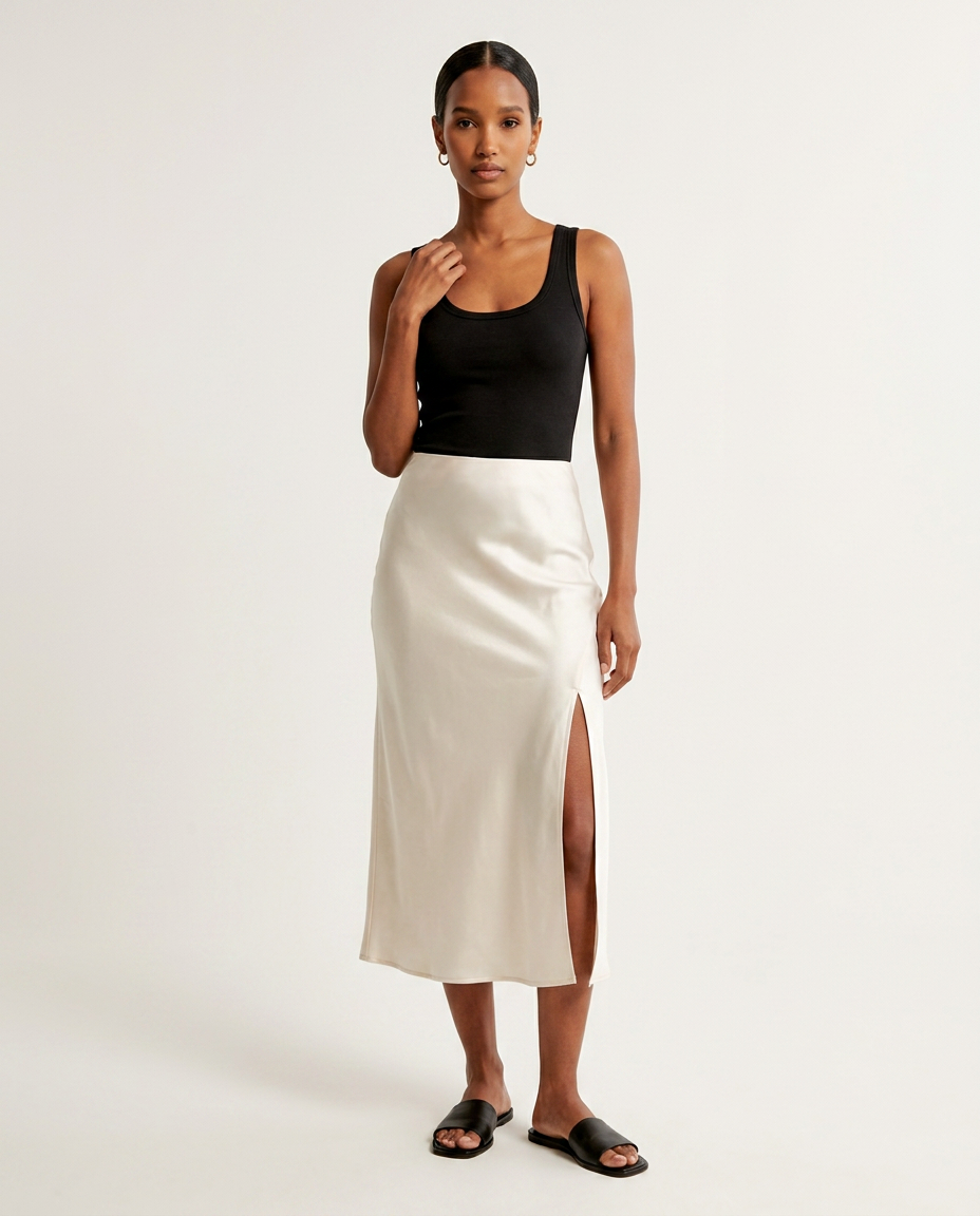 Onyx & Bone Satin Slip Set
