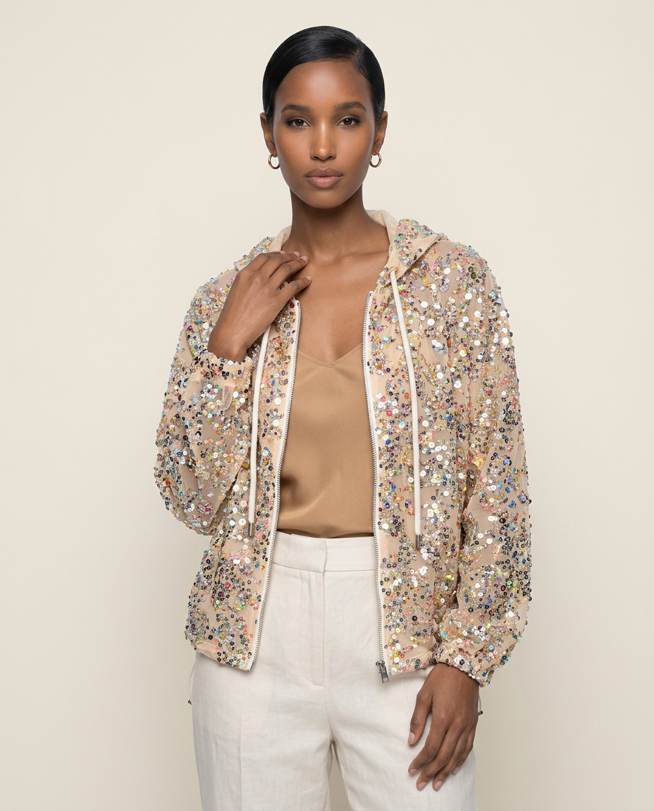 Jubilee Confetti-Sequin Hoodie