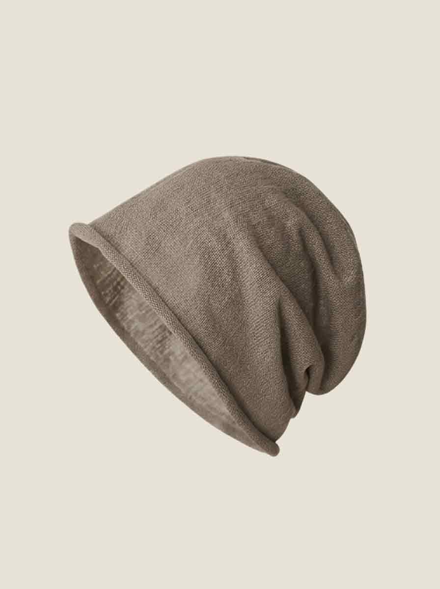 Cotton Linen Slouchy Beanie Lightweight Breathable Casual Hat