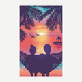 Couple at Sunset – 54" x 68" Beach Towel