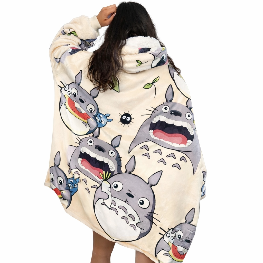 My Neighbor Totoro Wearable Blanket Hoodie for Kids & Adults | OLM Toys