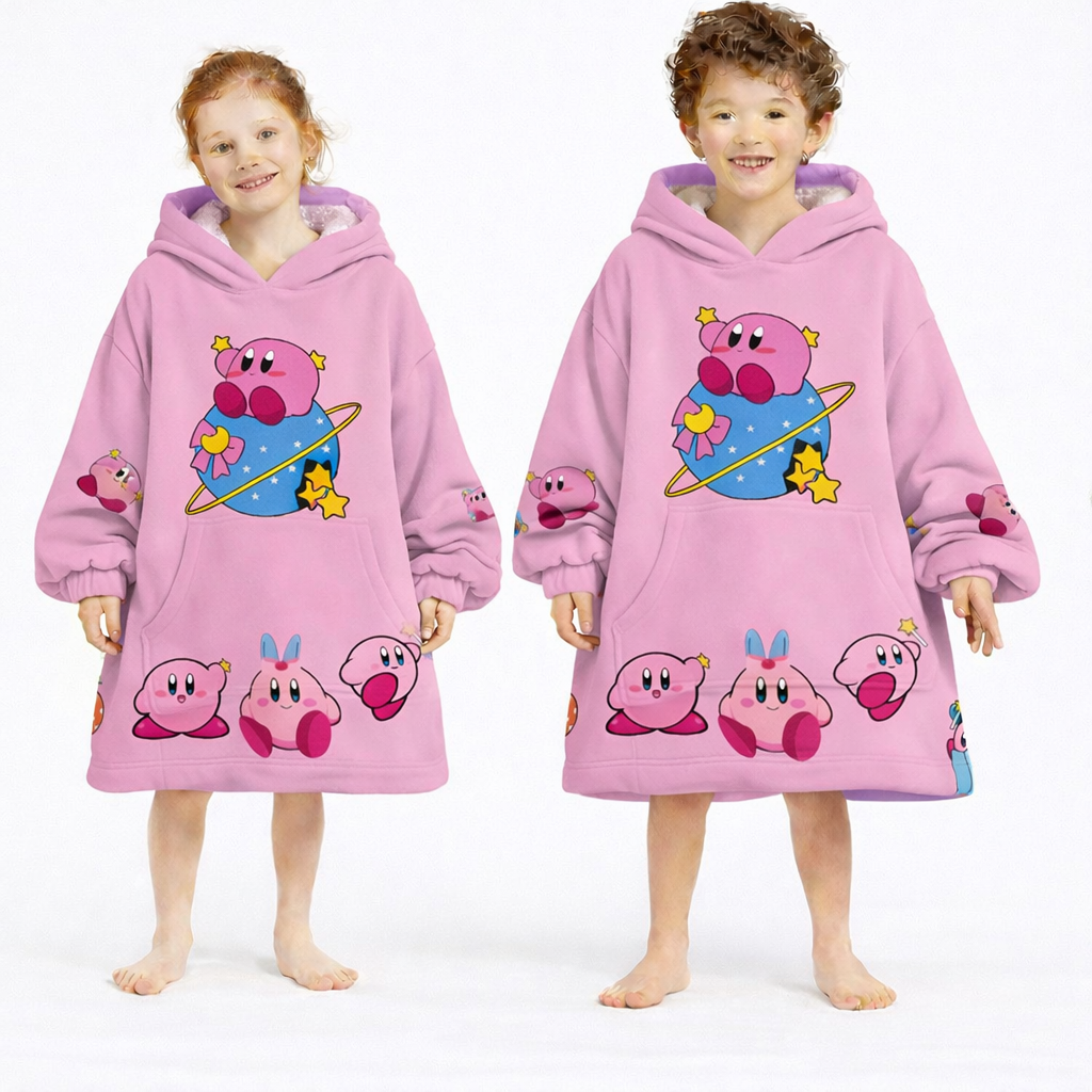 Kirby Wearable Blanket Hoodie for Kids & Adults | OLM Toys