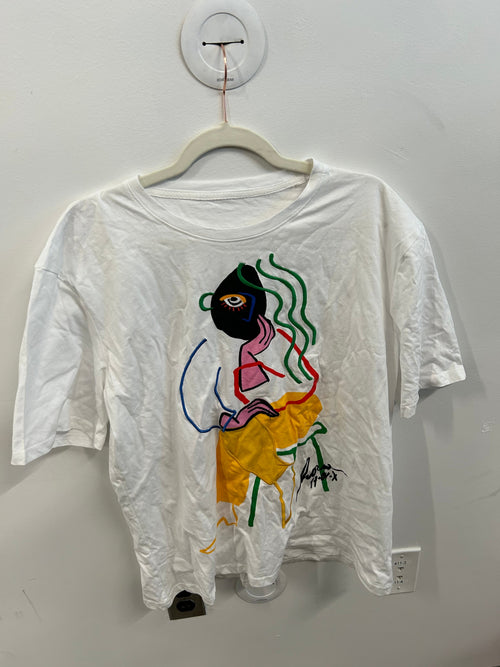 Abstract Appliqué Art T-Shirt