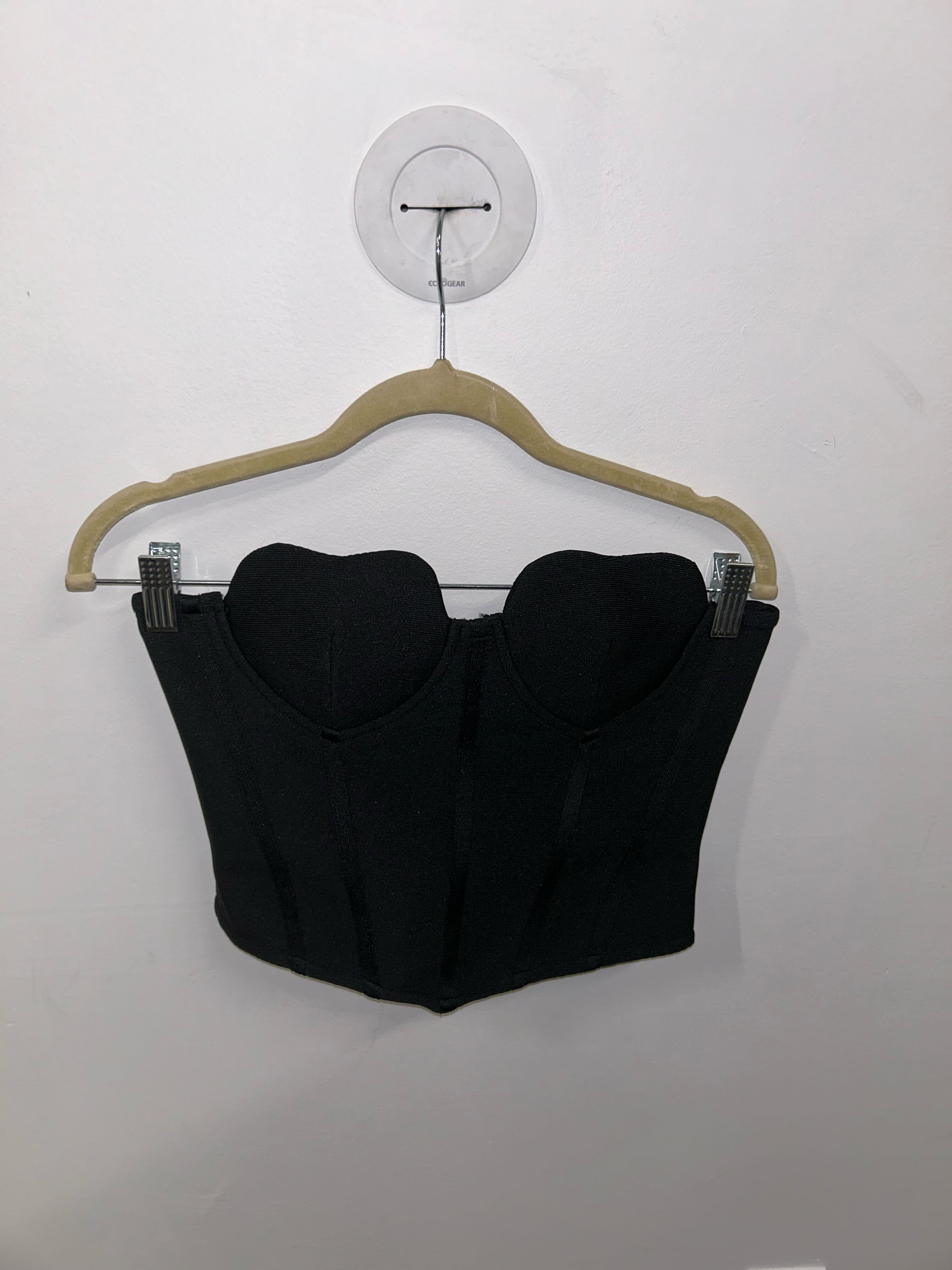 The Sculpted Noir Bodice & Denim Set