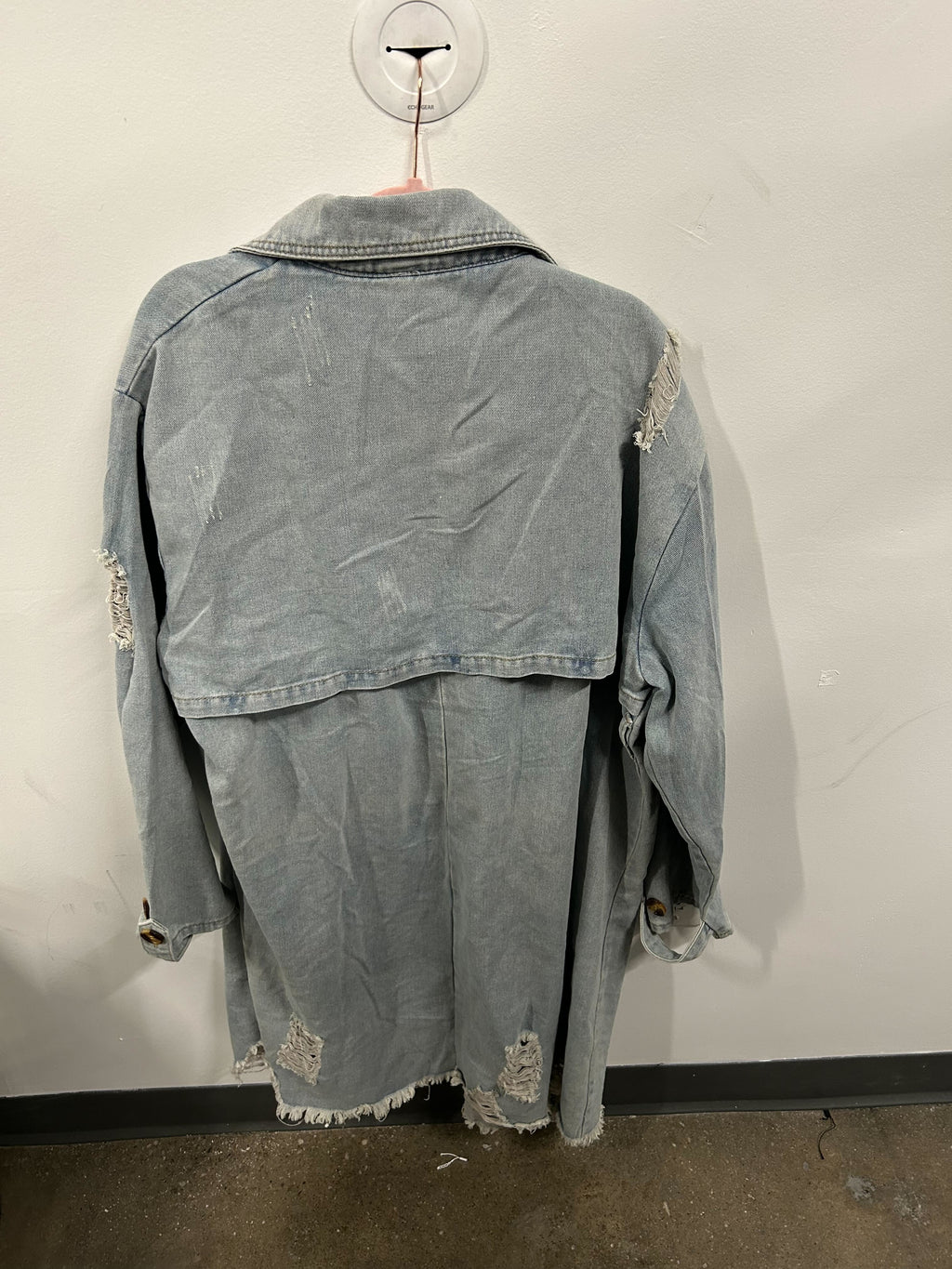 The Sawyer Distressed Denim Trench