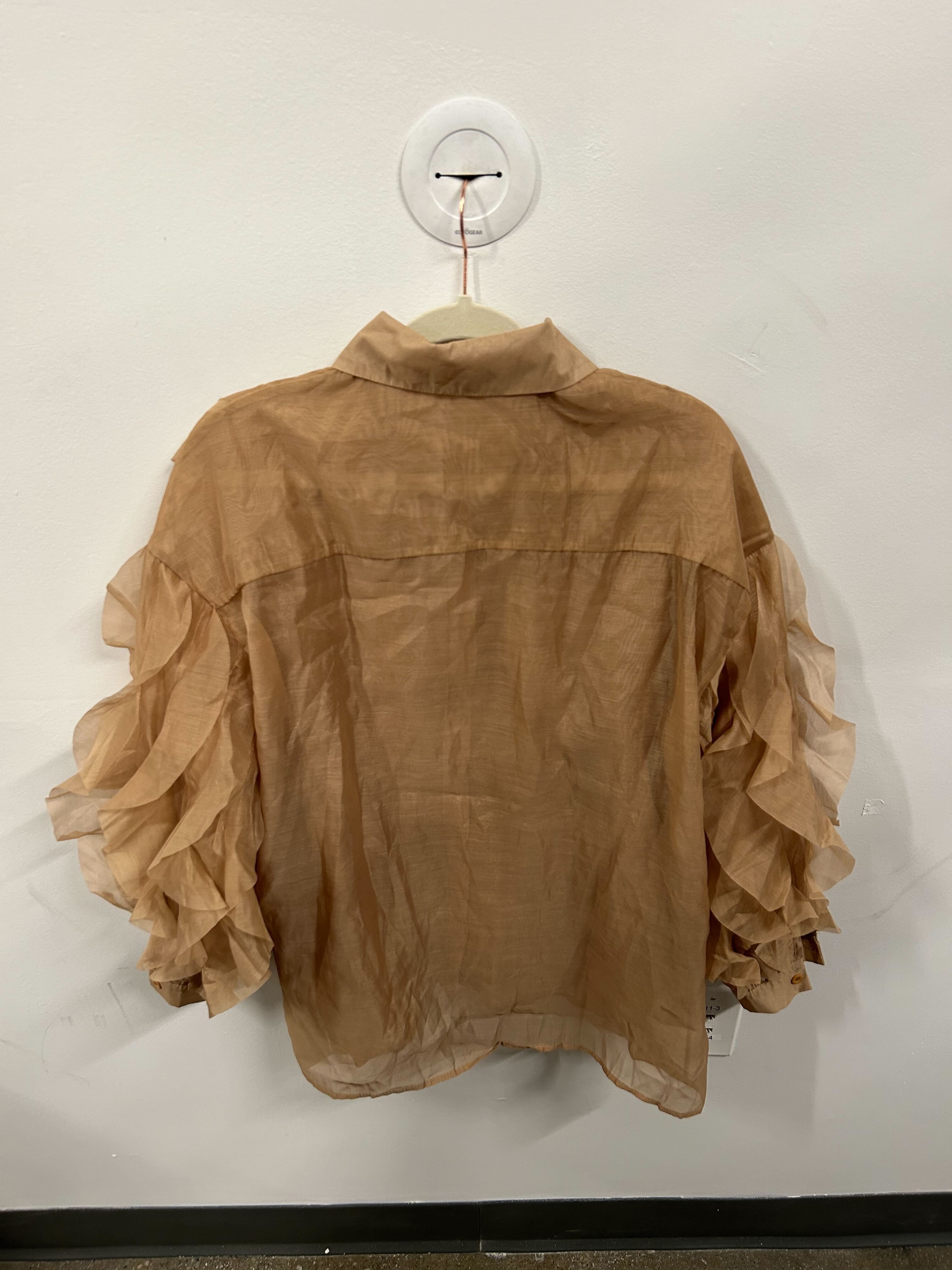 Amber Organza Cascade Blouse