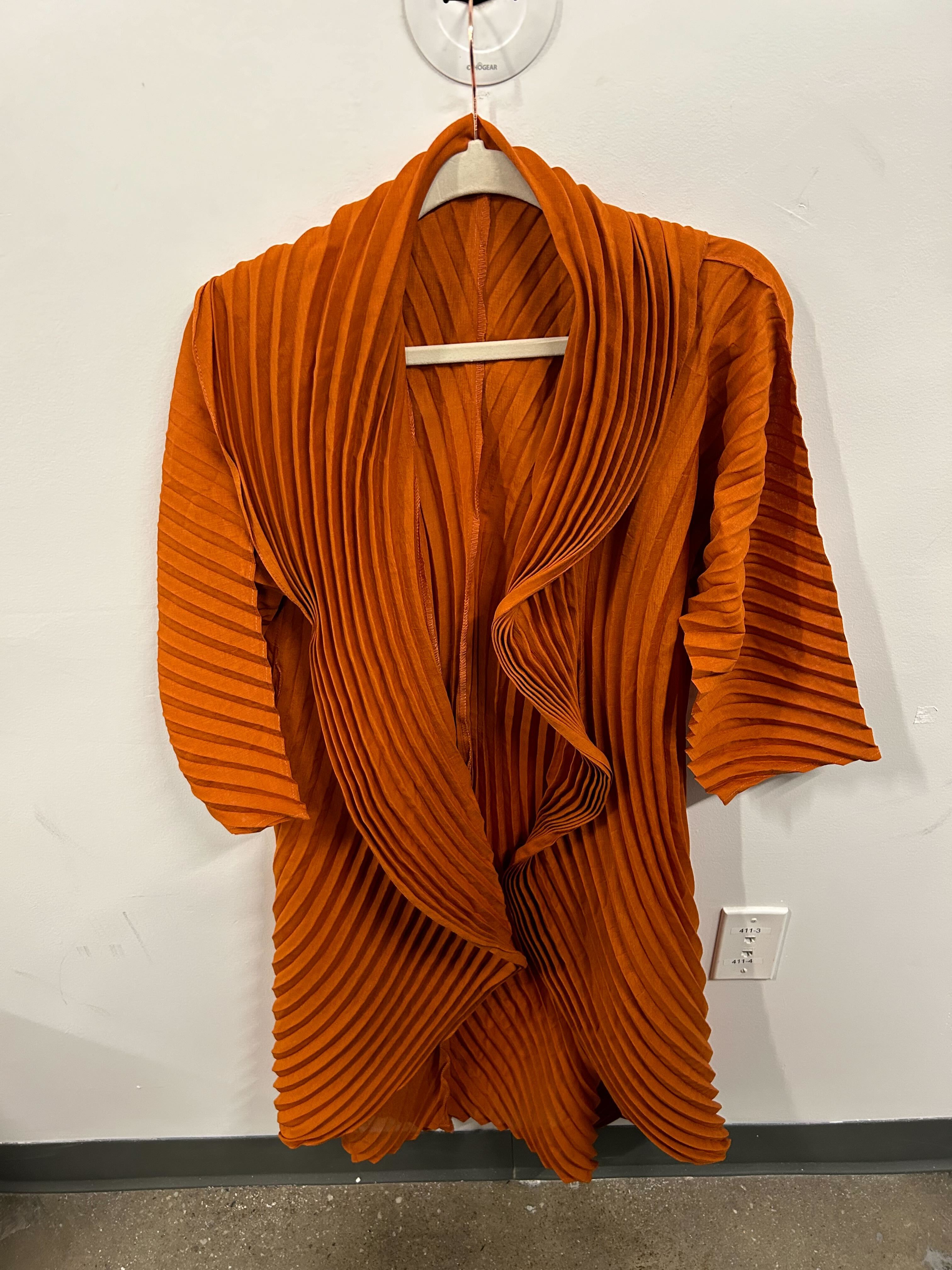 Marigold Sculptural Pleat Coat