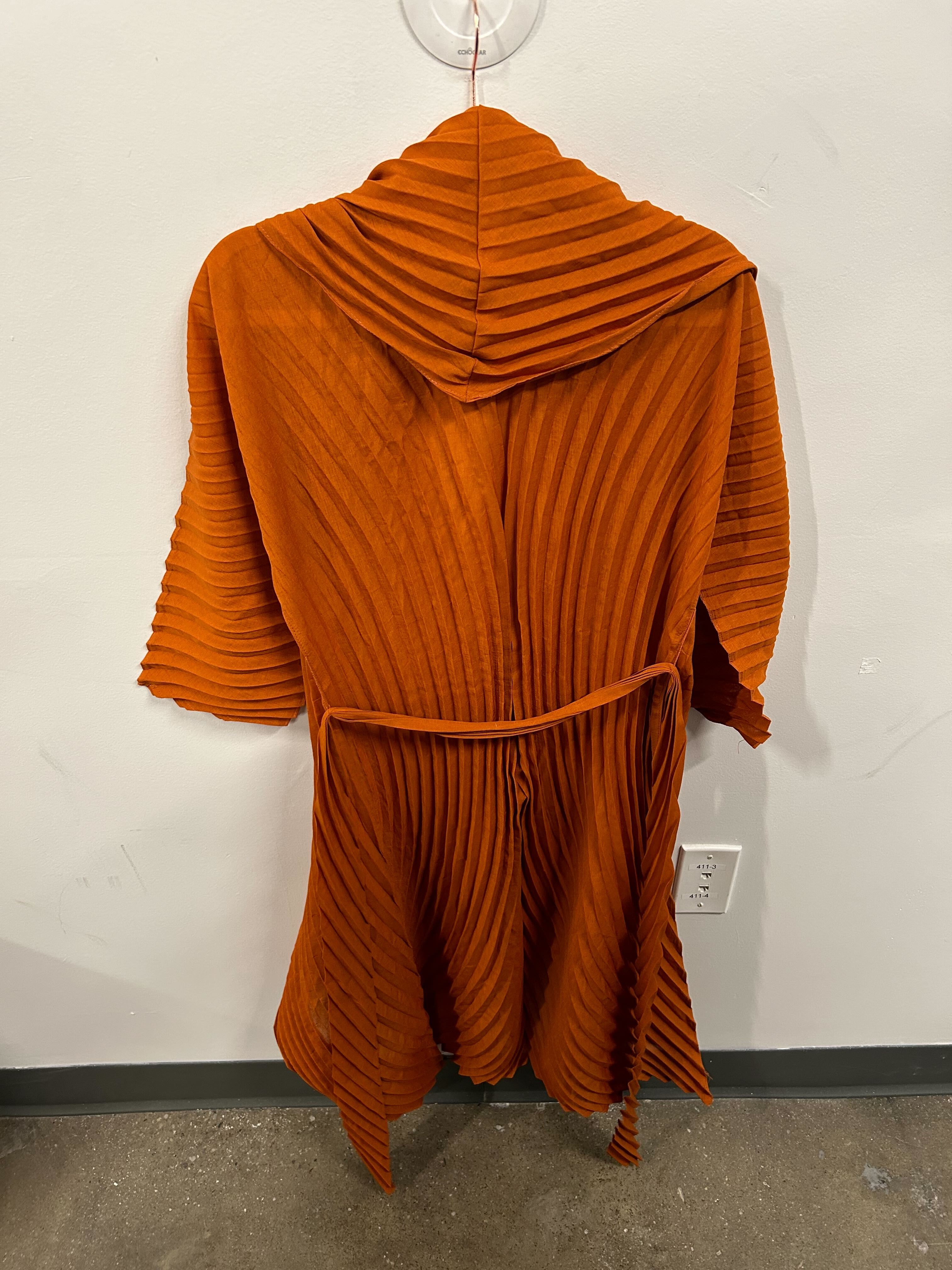 Marigold Sculptural Pleat Coat