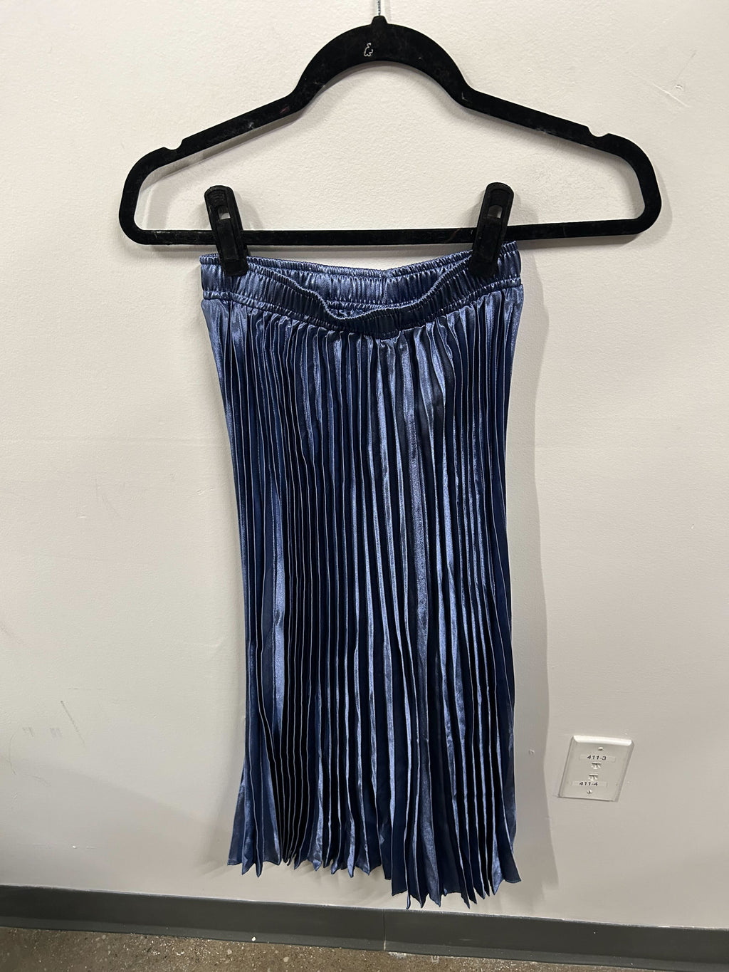The Zenith Pleated Velvet Midi Skirt