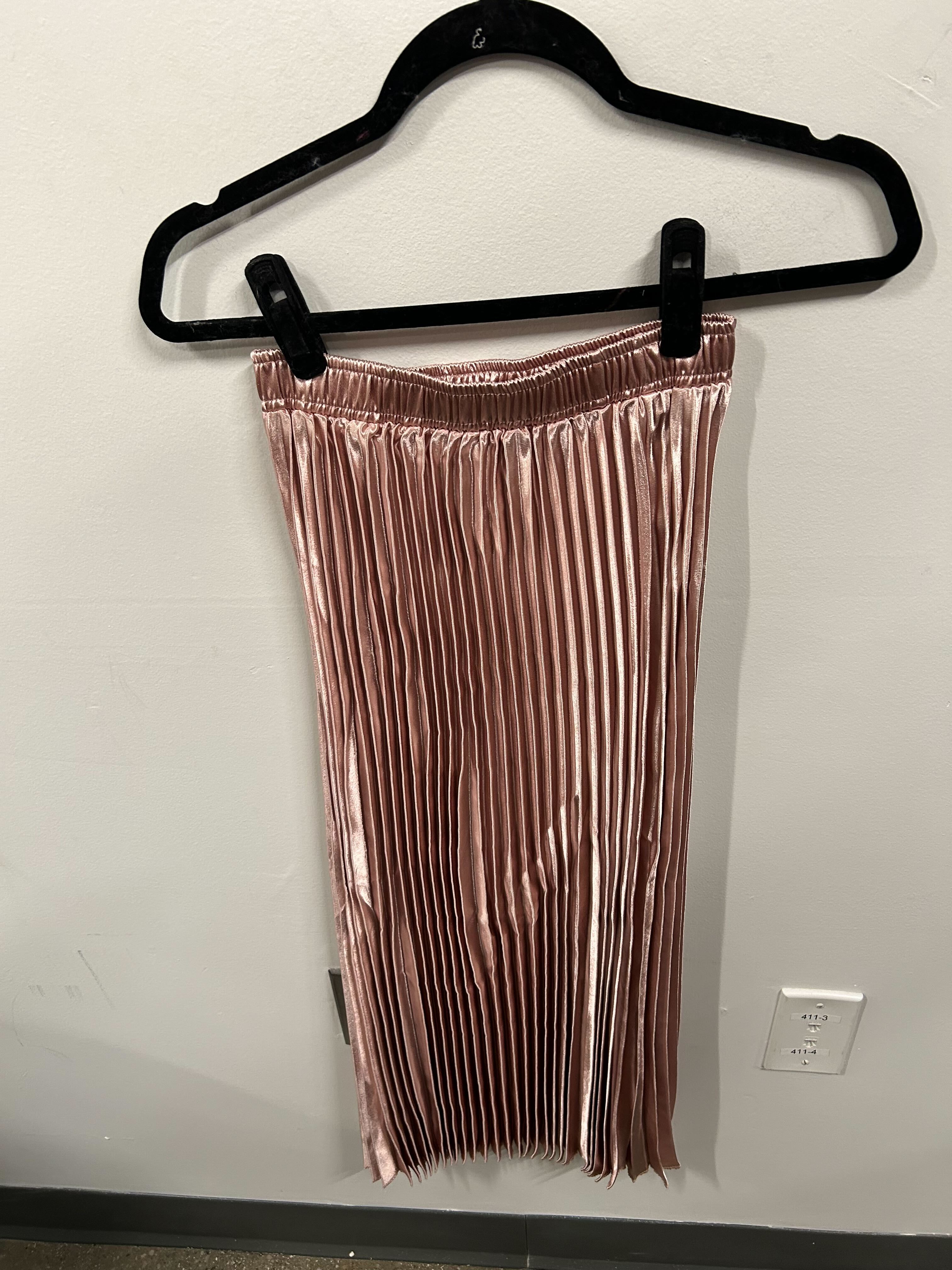 Rose Gold Sunray Pleated Skirt
