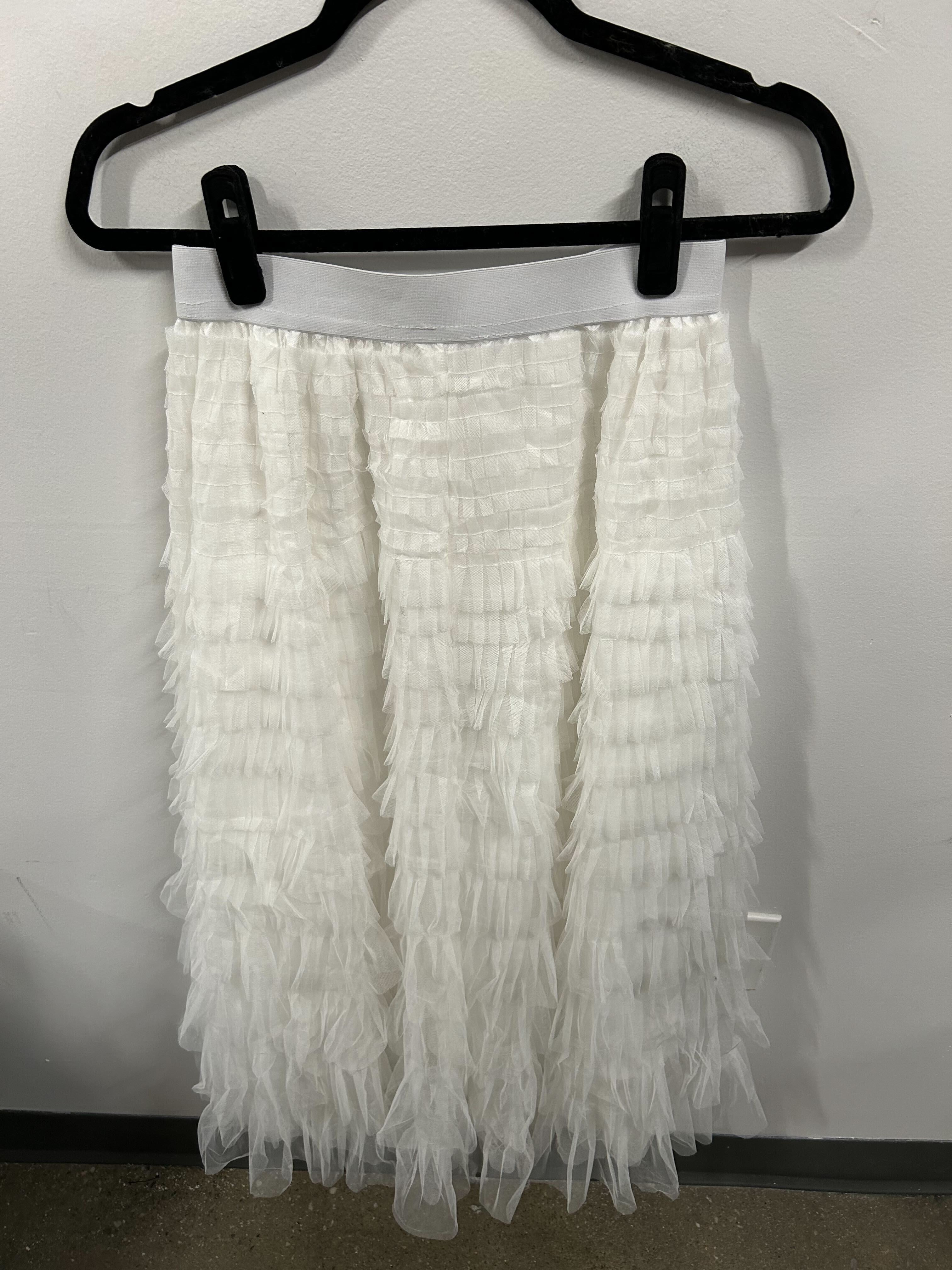 Ivory Cascade Textured Skirt Set