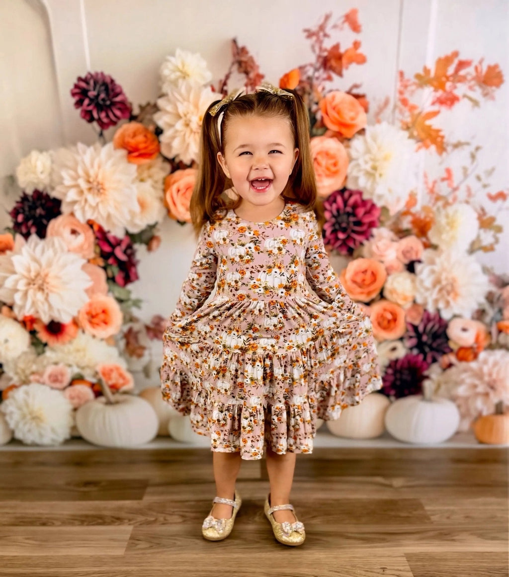 Long Sleeve Twirl Dress & Short Set