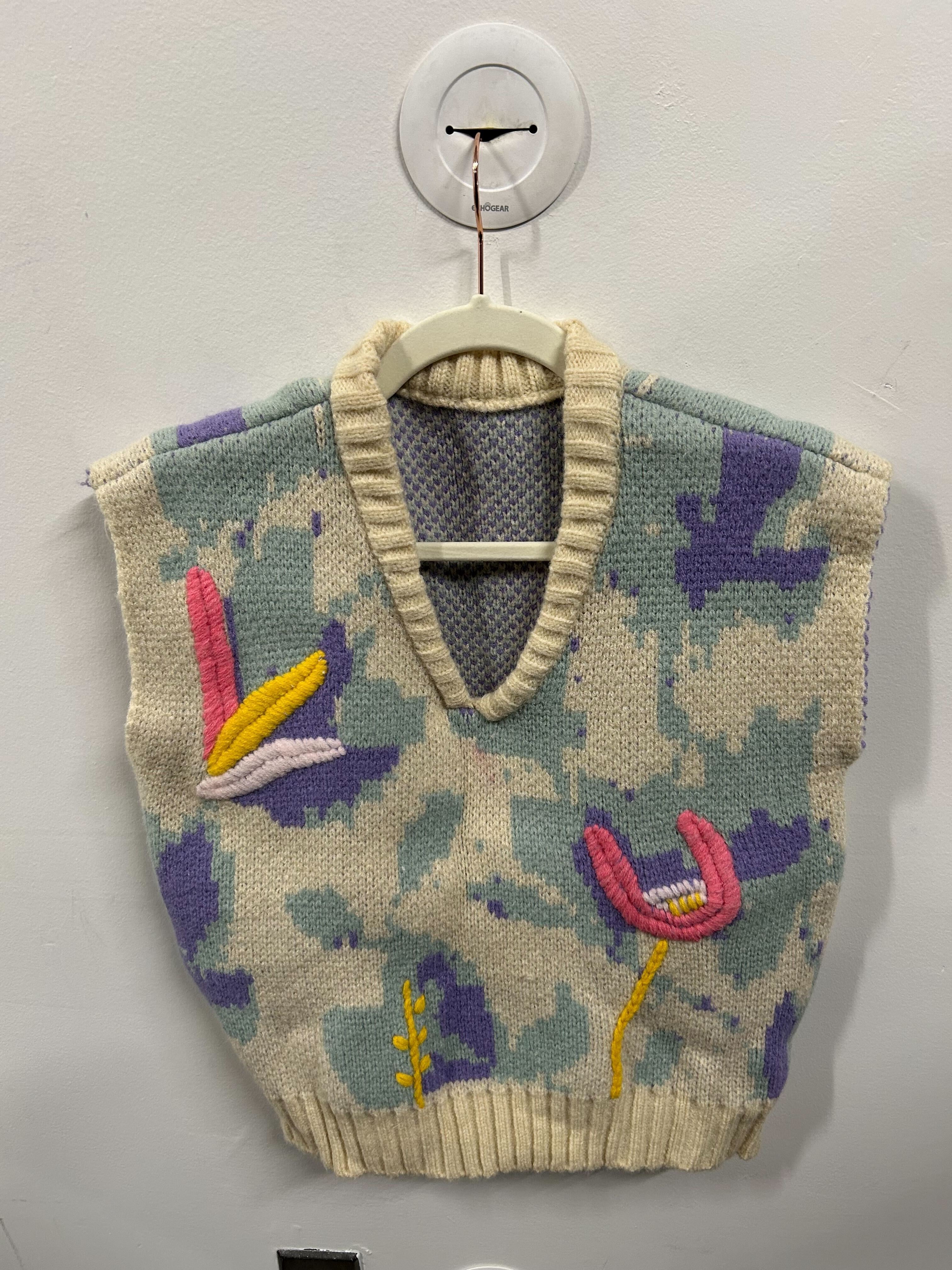 Abstract Garden Knit Vest