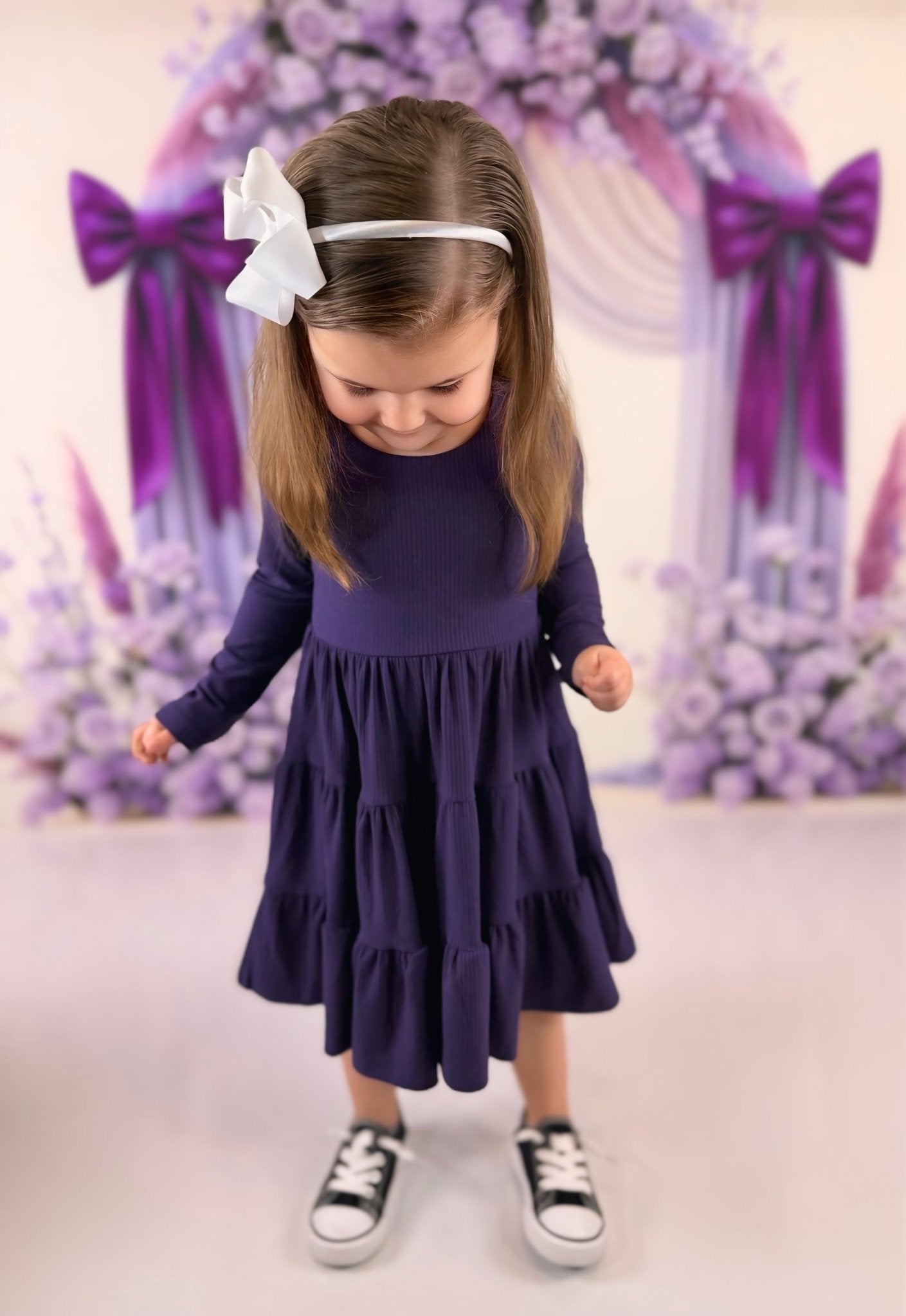 Long Sleeve Twirl Dress & Short Set
