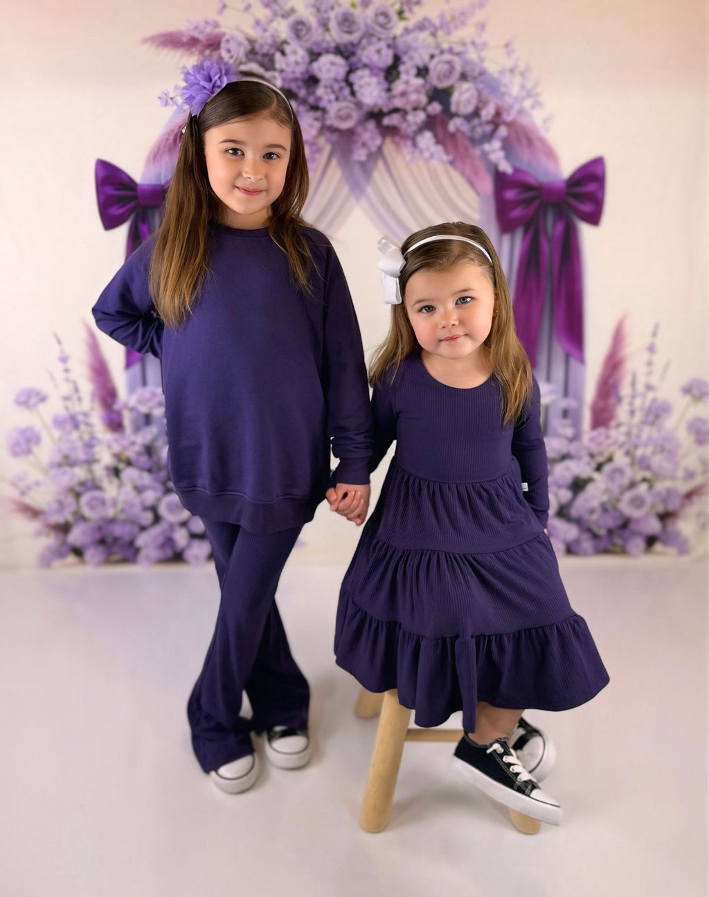 Long Sleeve Twirl Dress & Short Set