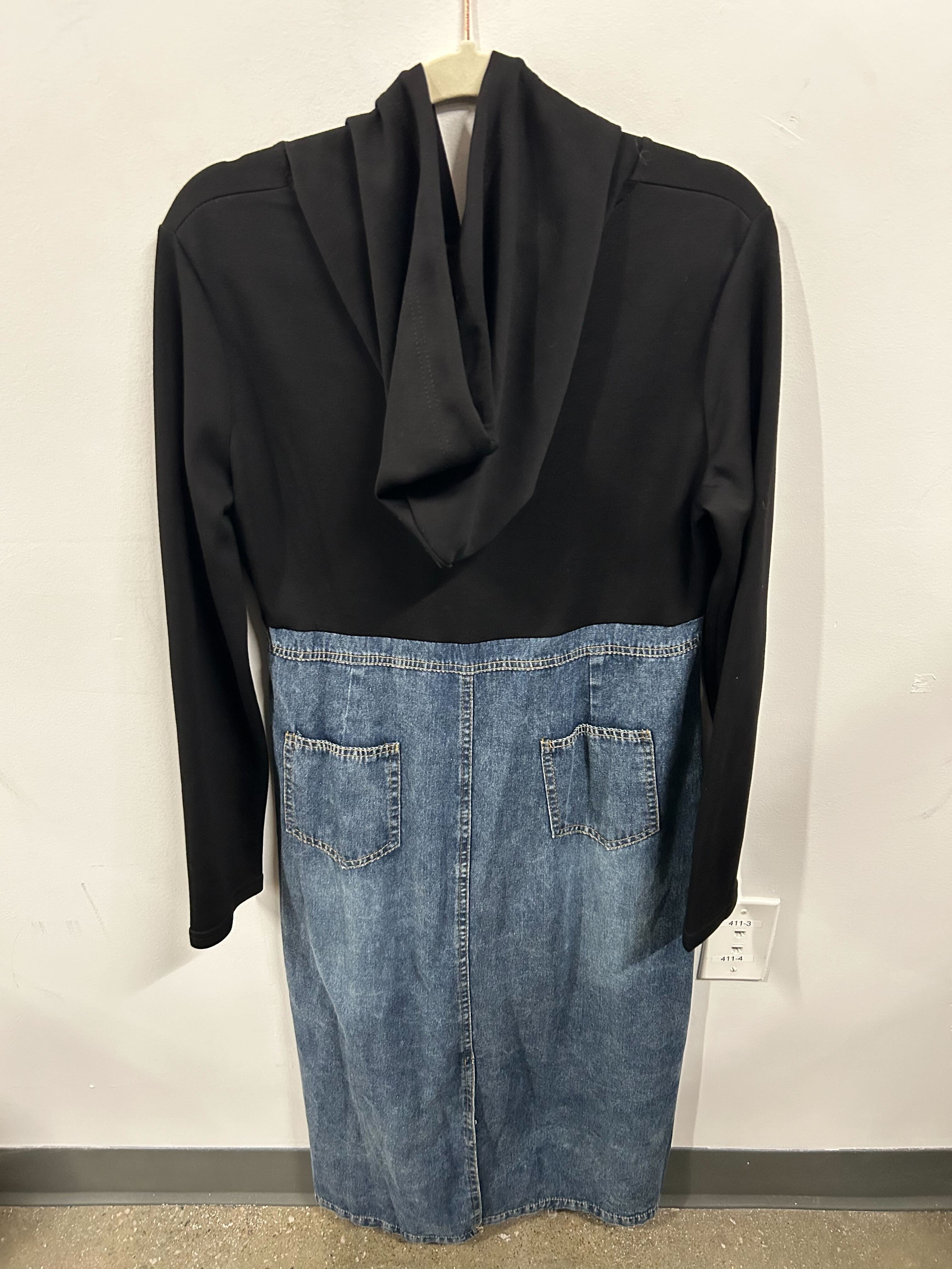 Orion Denim & Onyx Hoodie Dress