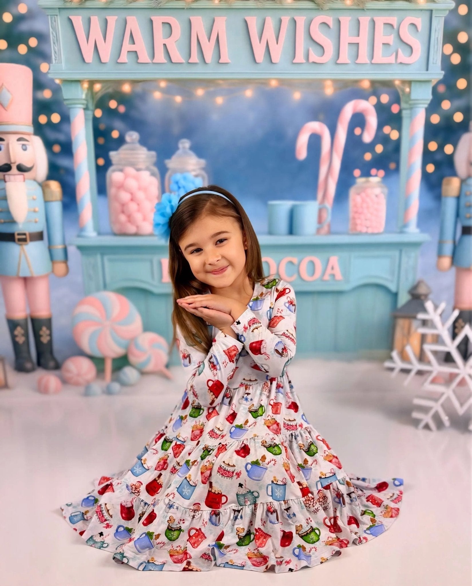 Long Sleeve Twirl Dress & Short Set