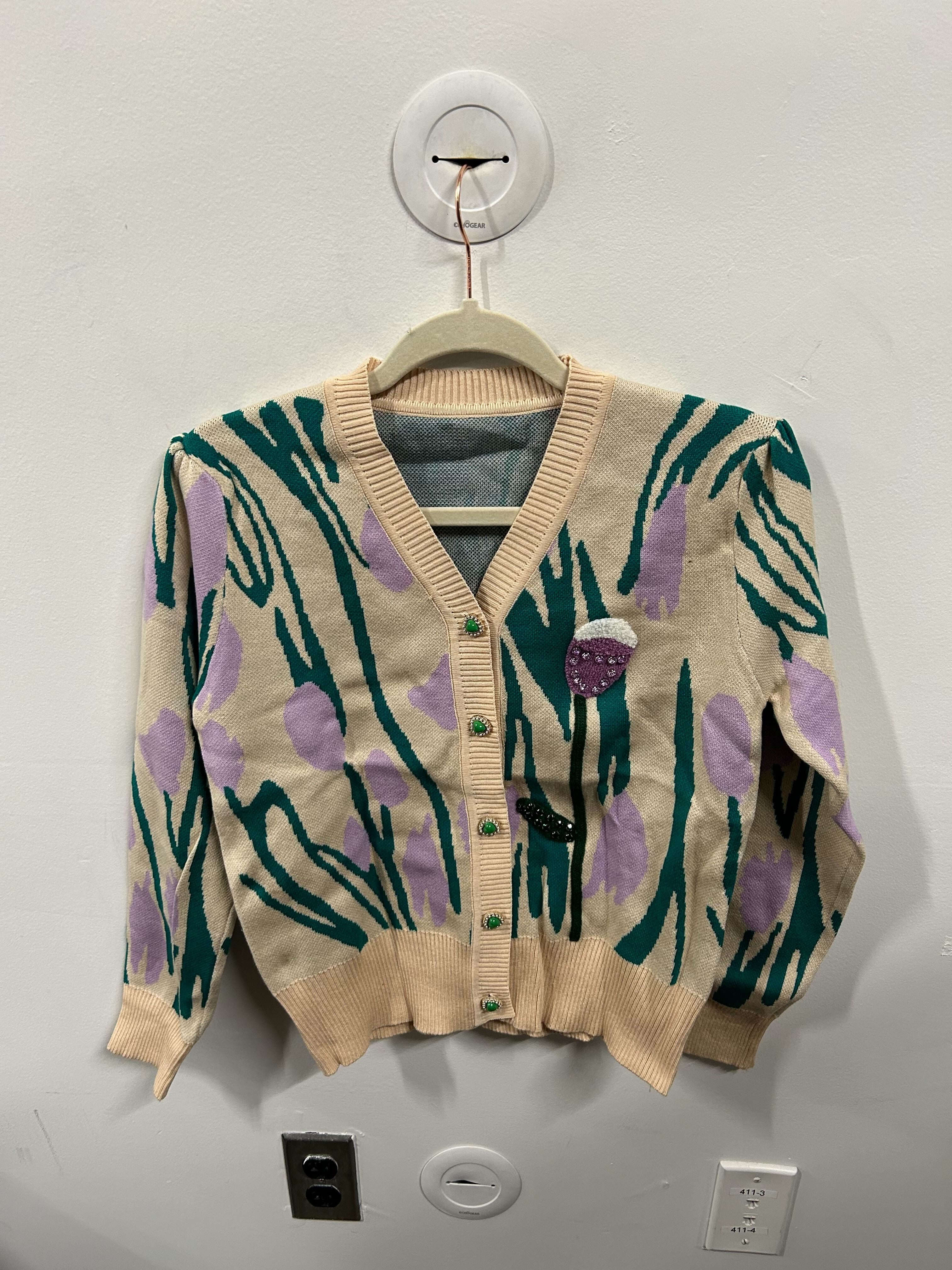 Artisan Meadow Intarsia Cardigan