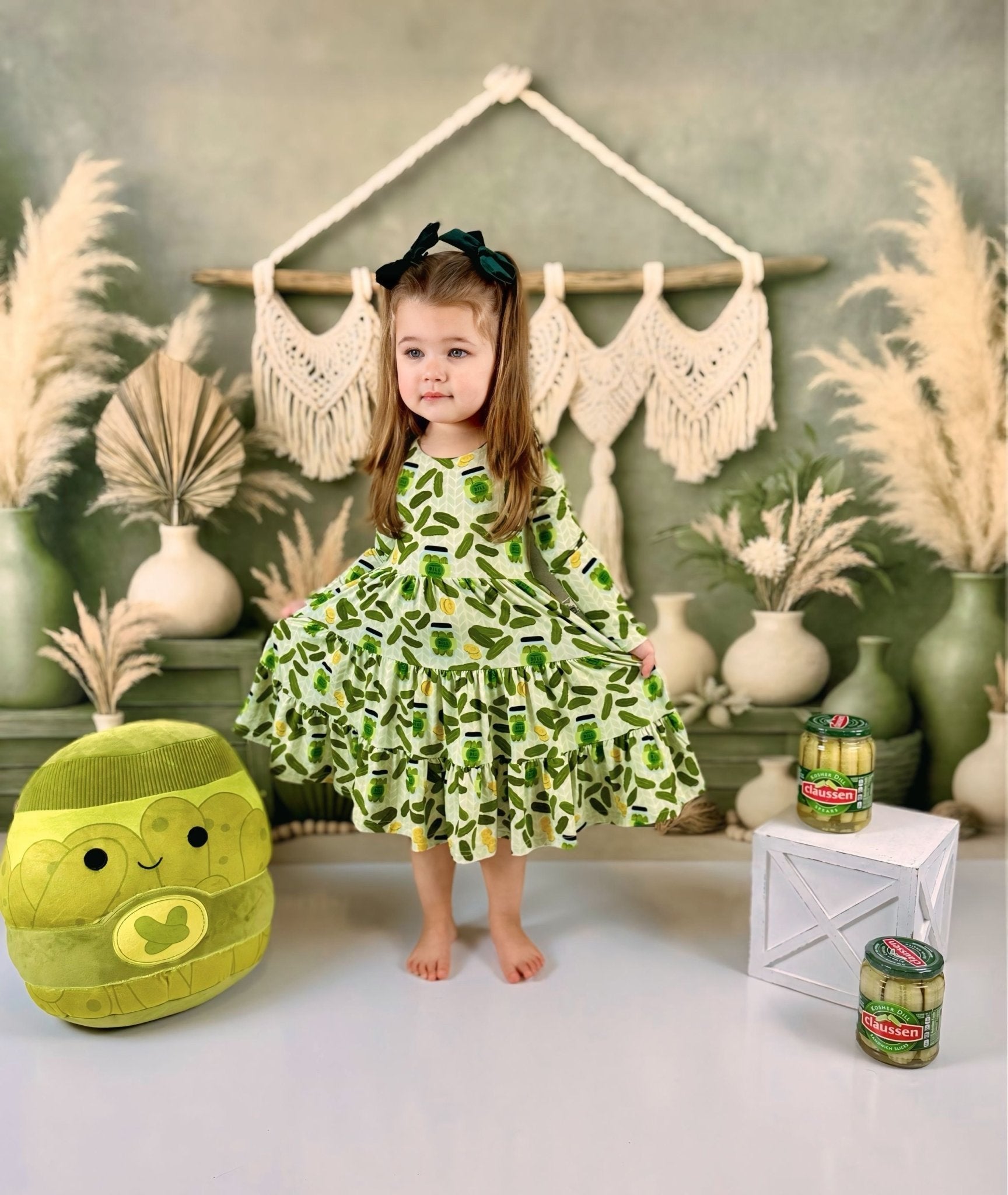 Long Sleeve Twirl Dress & Short Set