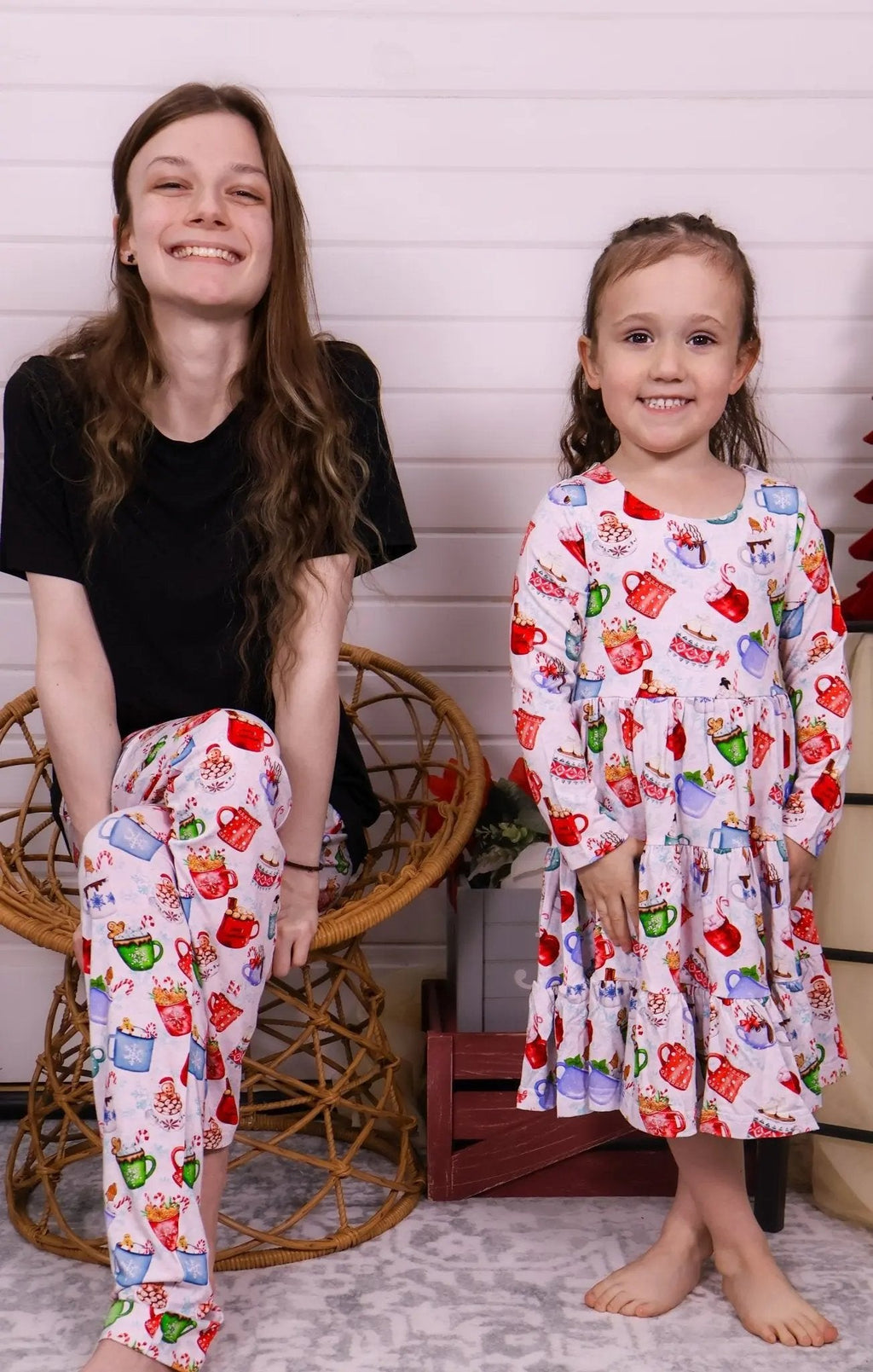 Long Sleeve Twirl Dress & Short Set