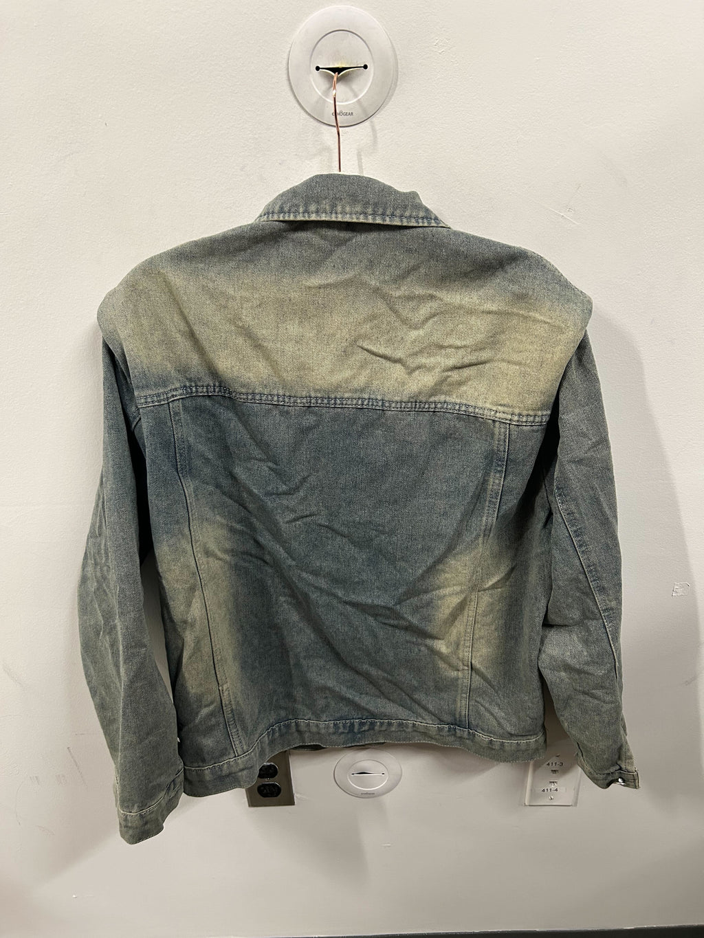 Acid-Wash Structured Denim Jacket