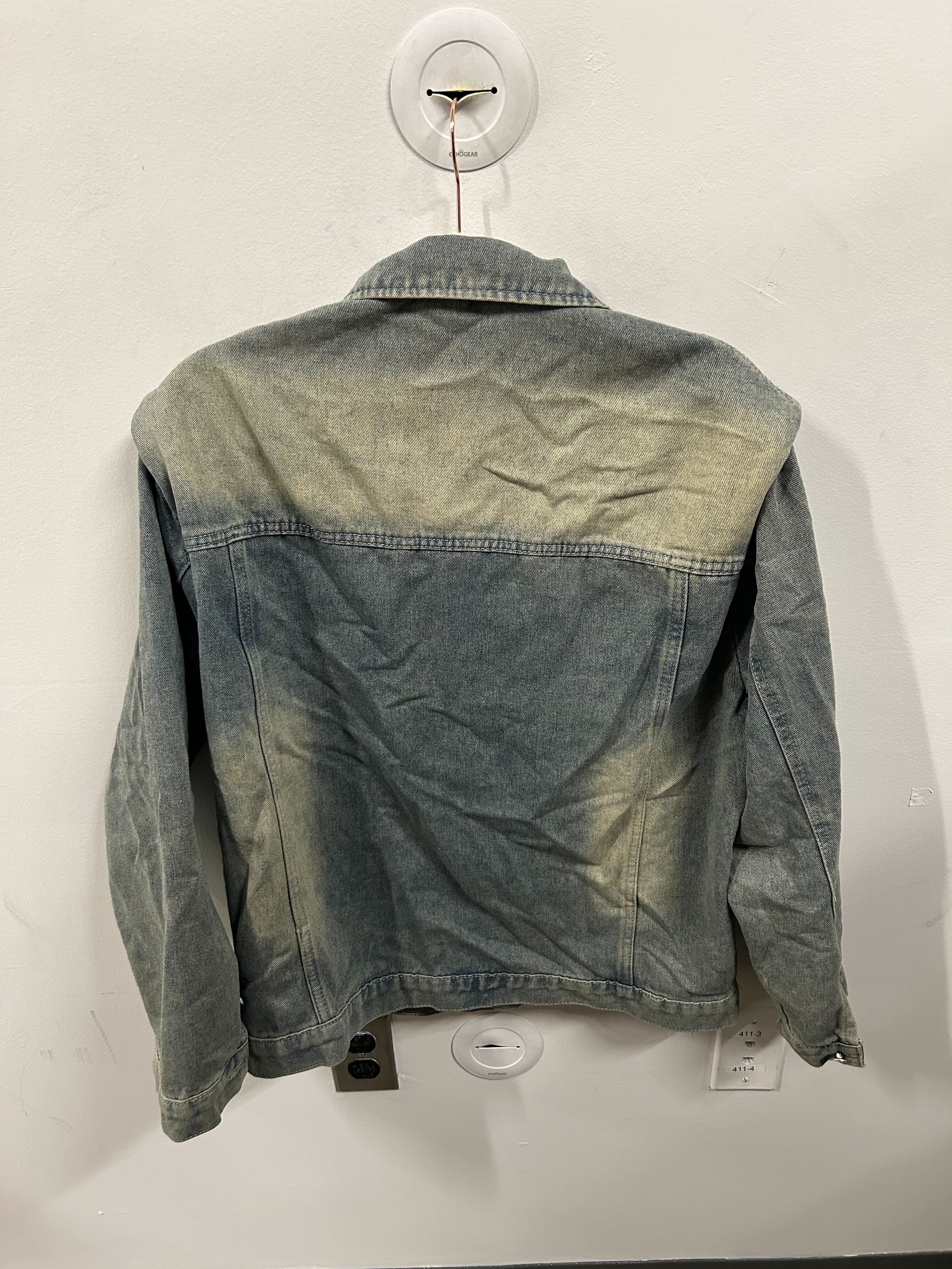 Acid-Wash Structured Denim Jacket