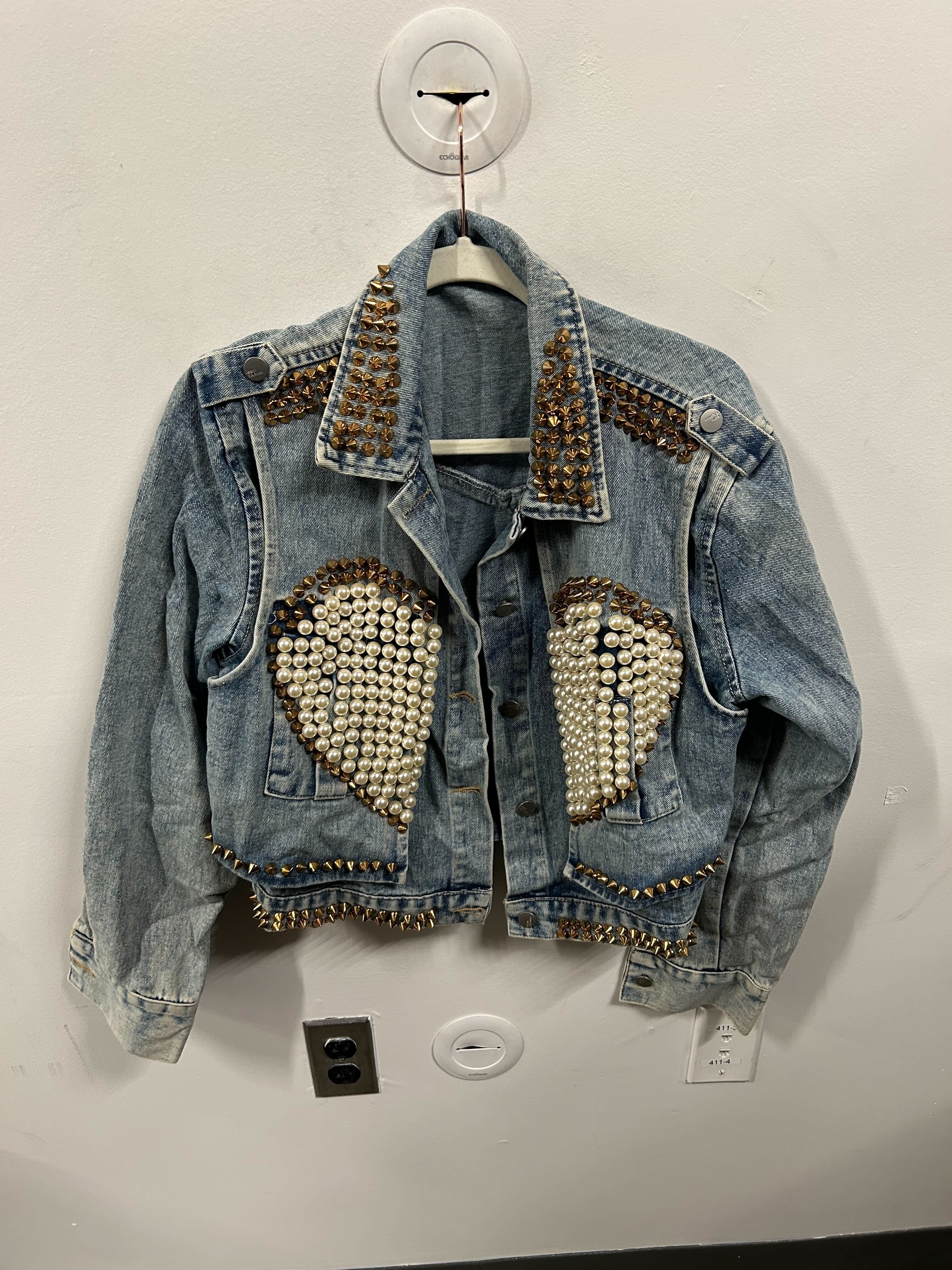 The Gilded Heart Studded Denim Jacket