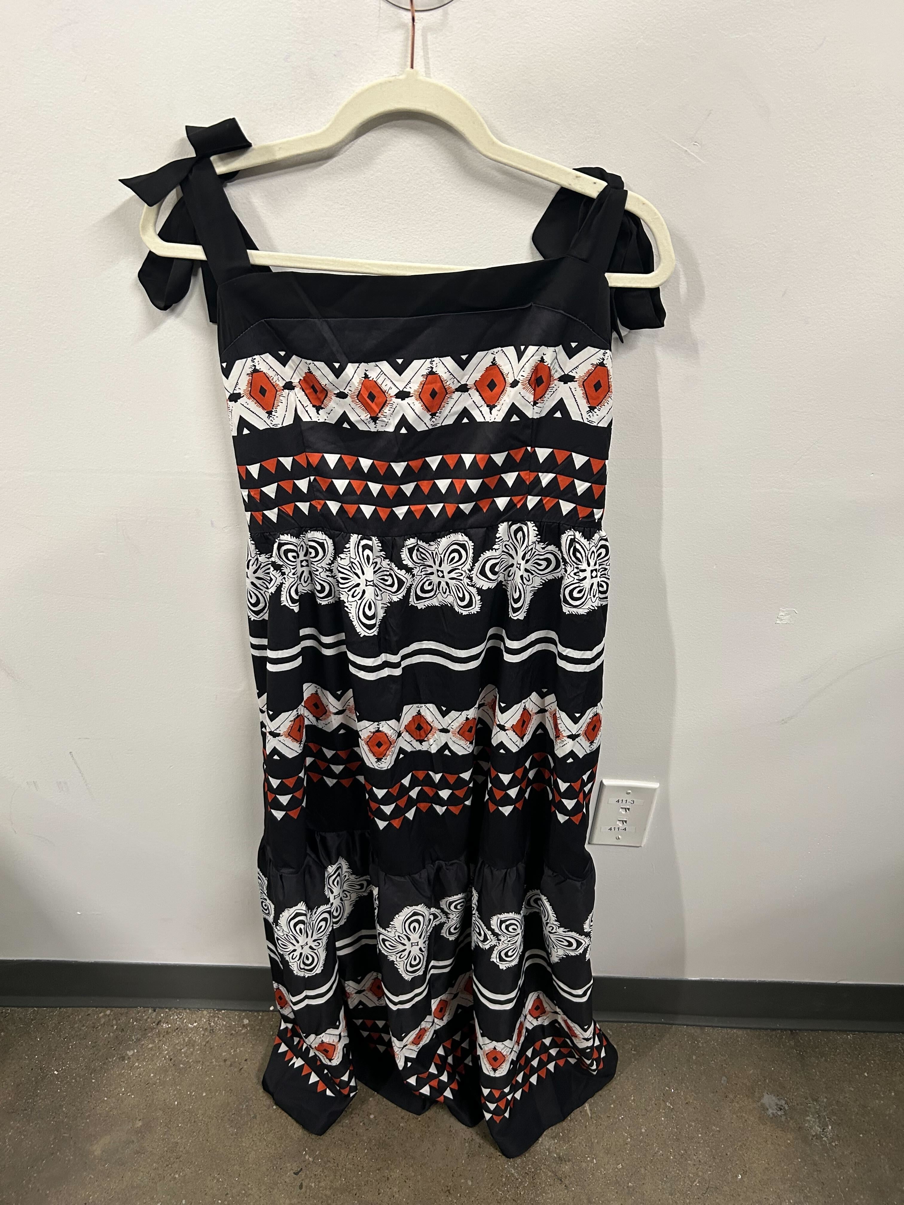 Amara Geometric-Print Maxi Dress