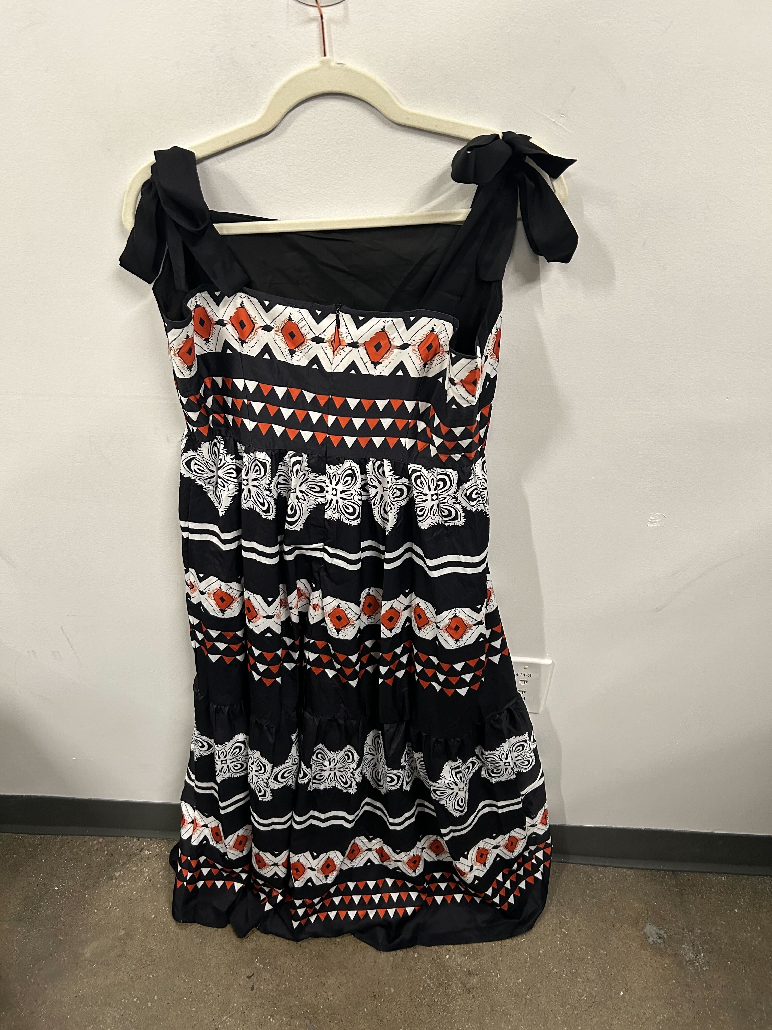 Amara Geometric-Print Maxi Dress