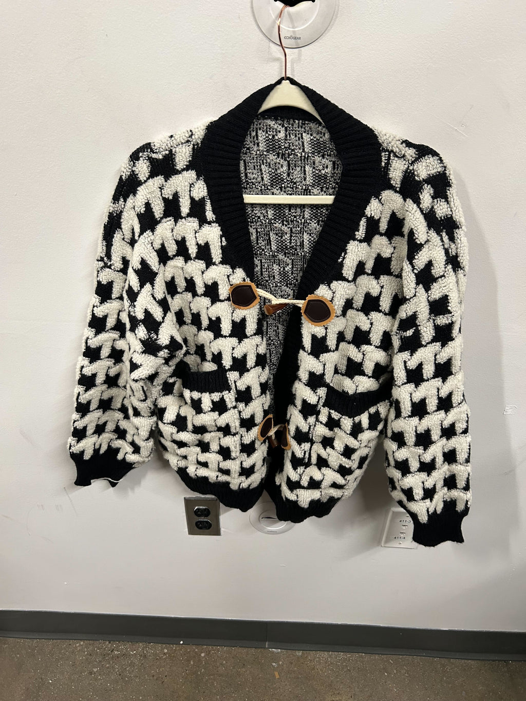 Graphic Knit Toggle Cardigan