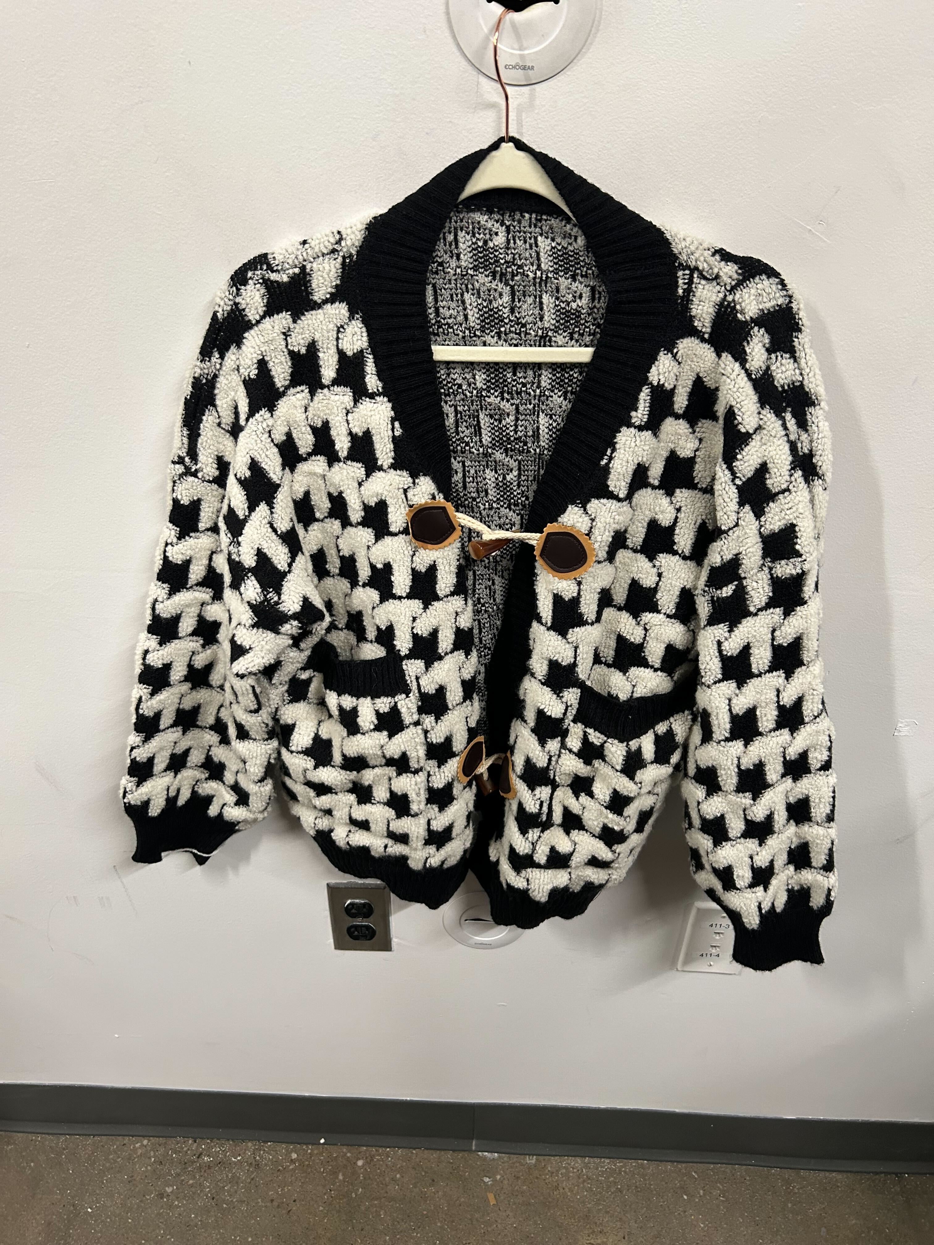 Graphic Knit Toggle Cardigan