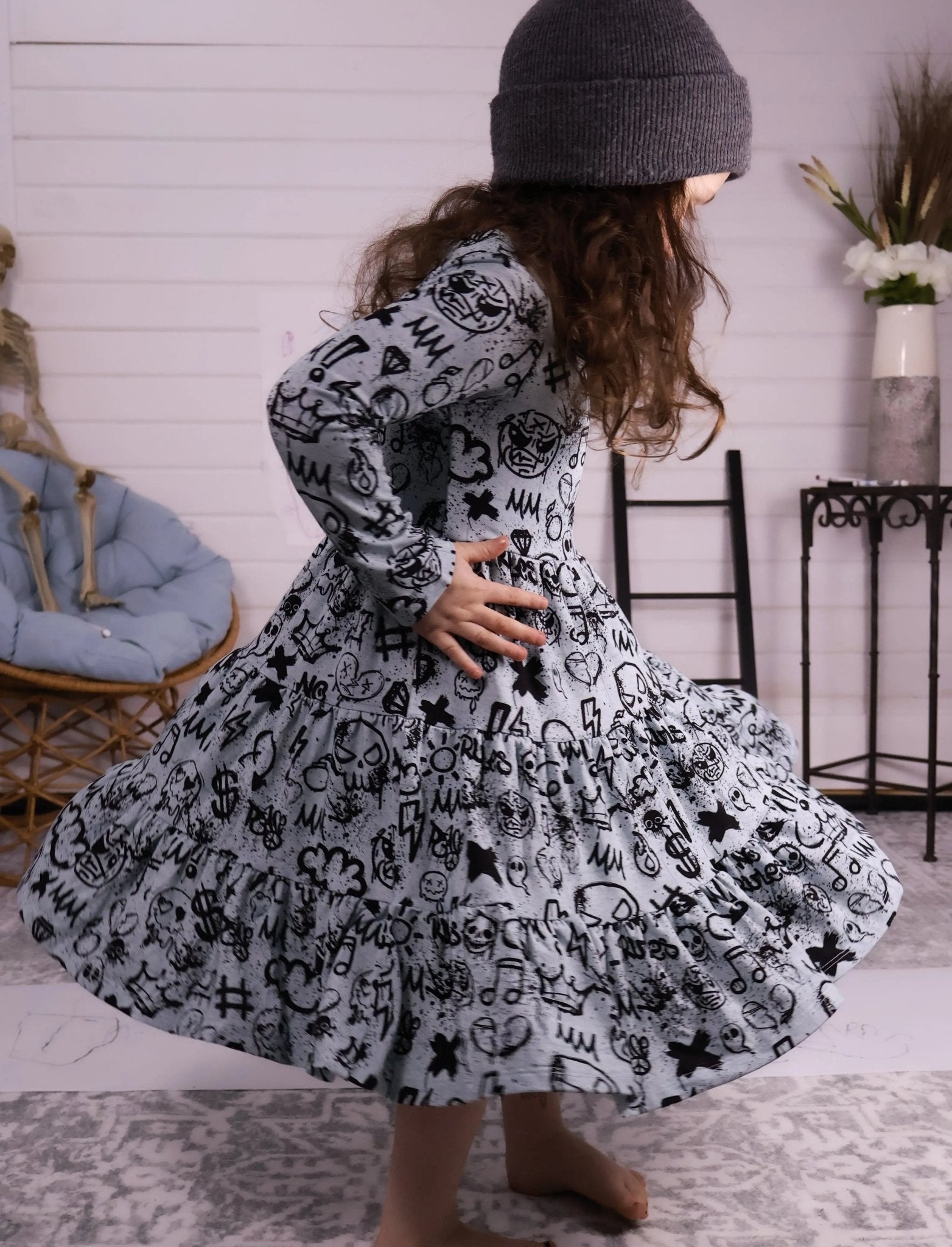 Long Sleeve Twirl Dress & Short Set