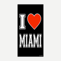I Love Miami Beach Towel