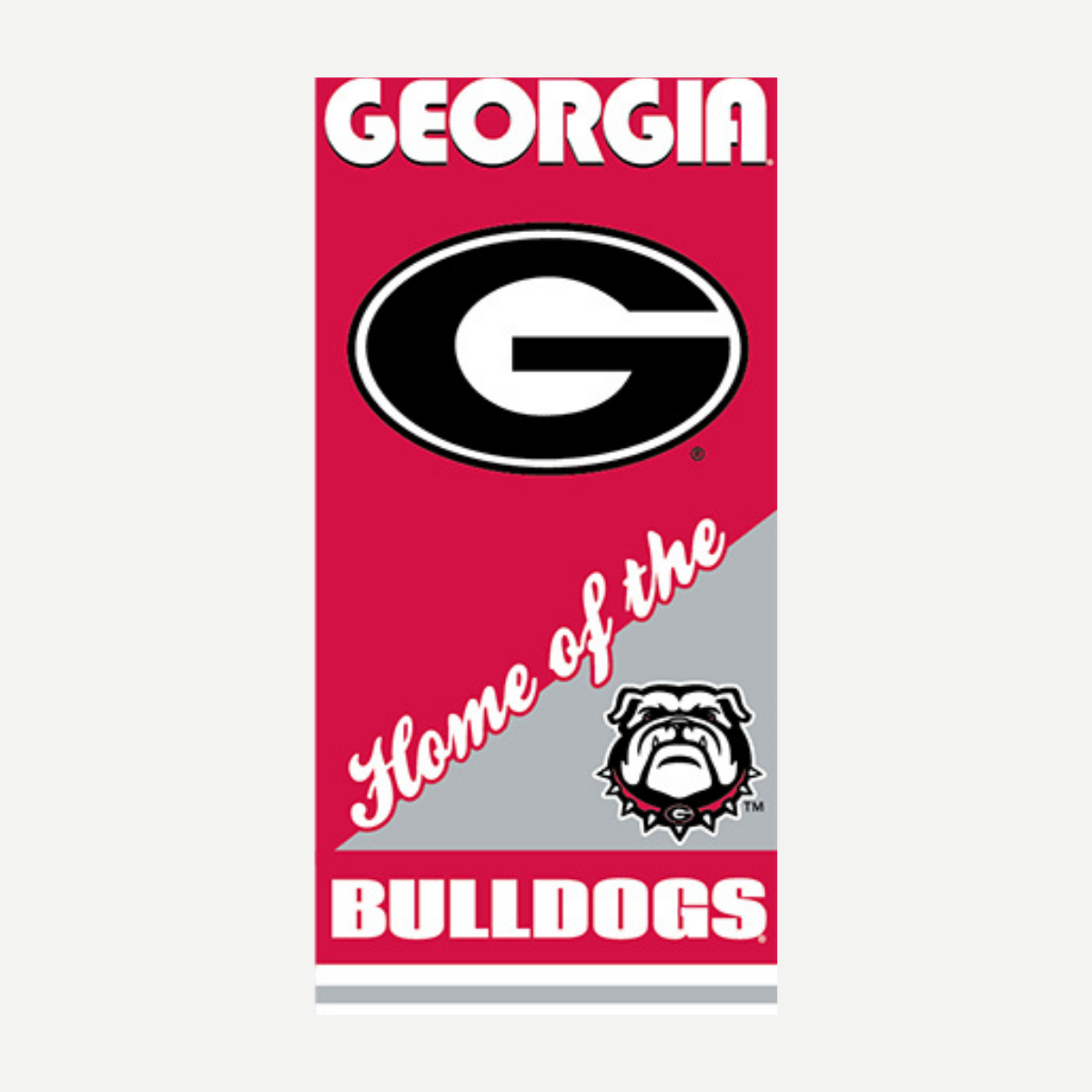 Georgia Bulldogs Hurricanes - Home Beach Towel