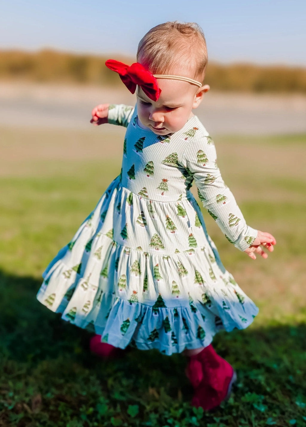 Long Sleeve Twirl Dress & Short Set