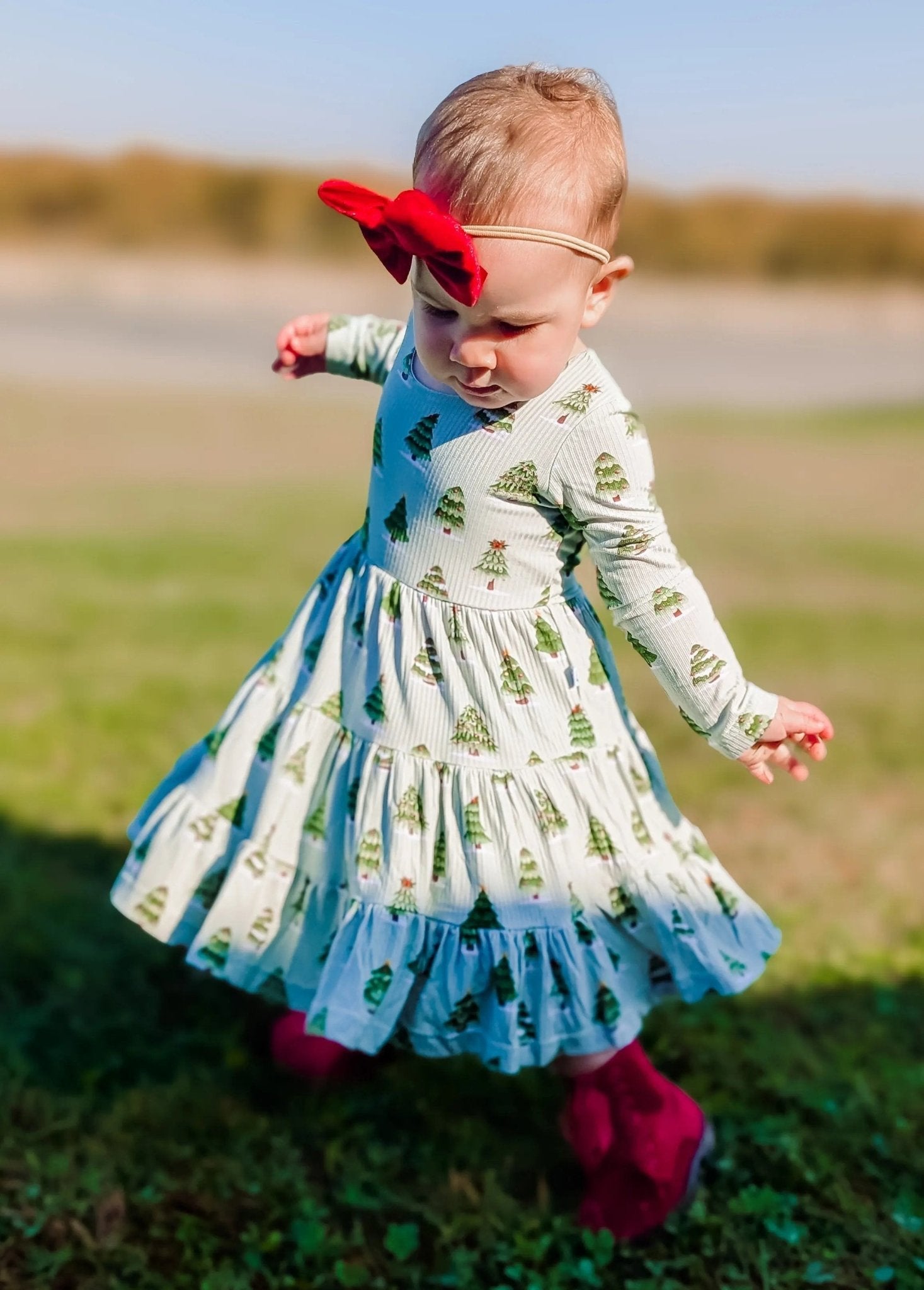 Long Sleeve Twirl Dress & Short Set