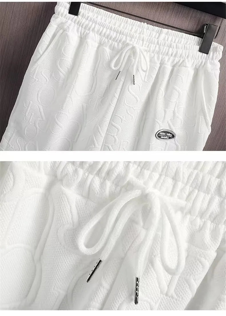 Men's Waffle Summer Casual Tracksuit Set