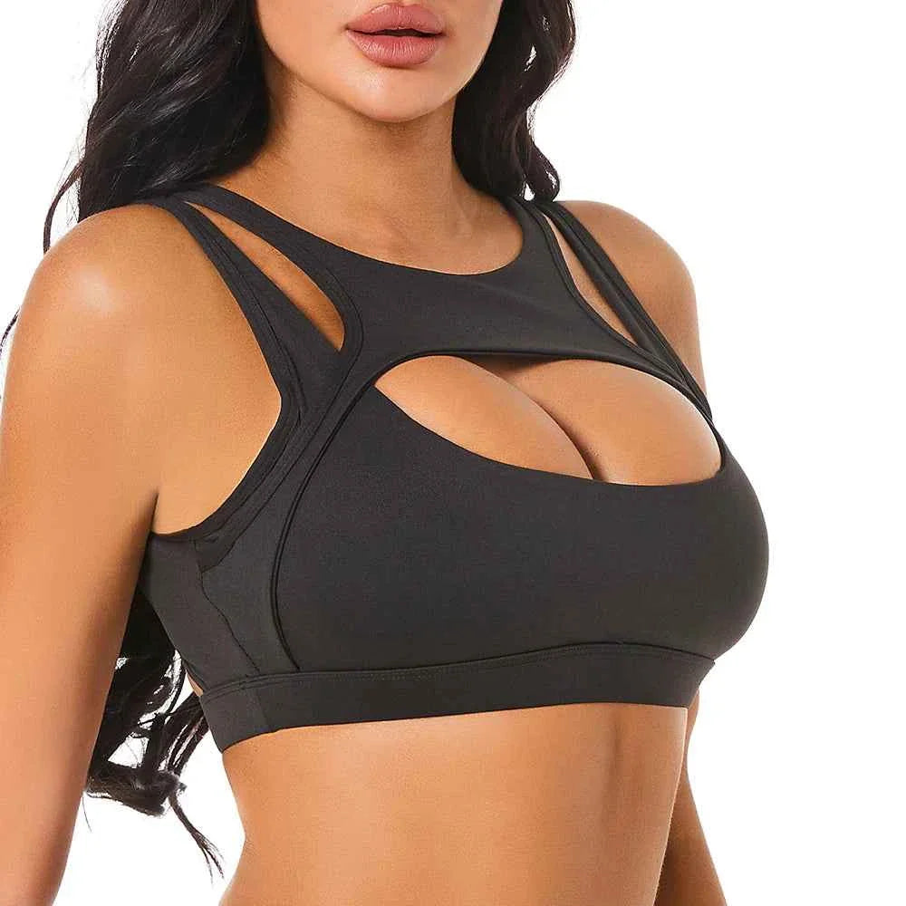 Push Up Sports Bra with Removable Cups