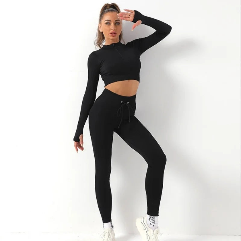 Women's Seamless Fitness Yoga Suit Set