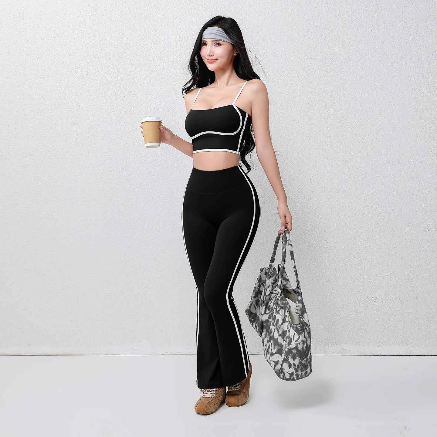 Plus Size Flare Yoga Pants - Stretch & Breathable