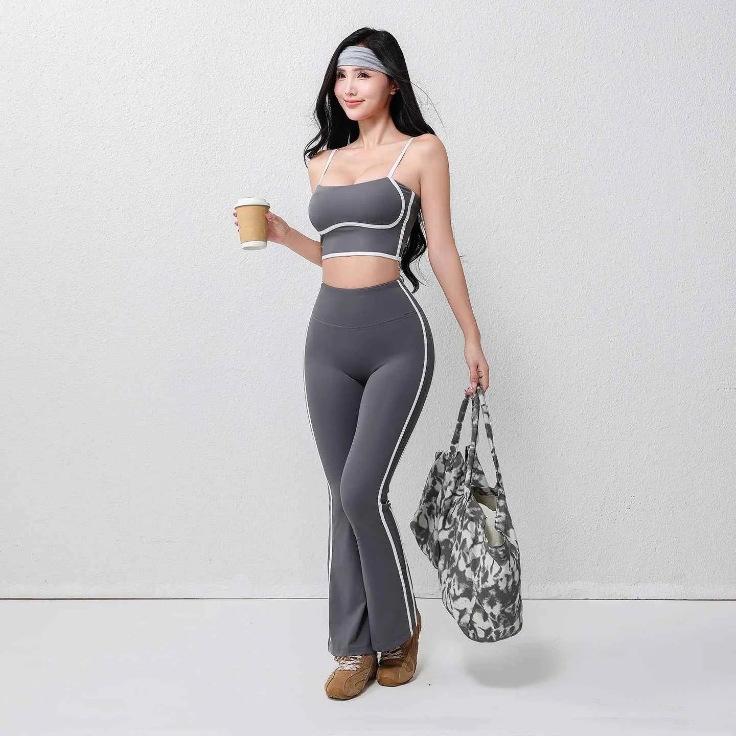 Plus Size Flare Yoga Pants - Stretch & Breathable