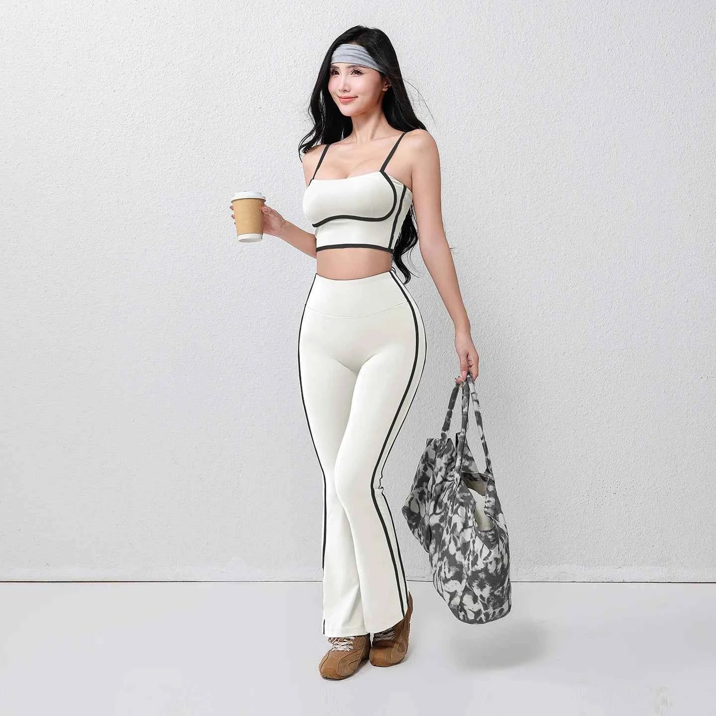 Plus Size Flare Yoga Pants - Stretch & Breathable