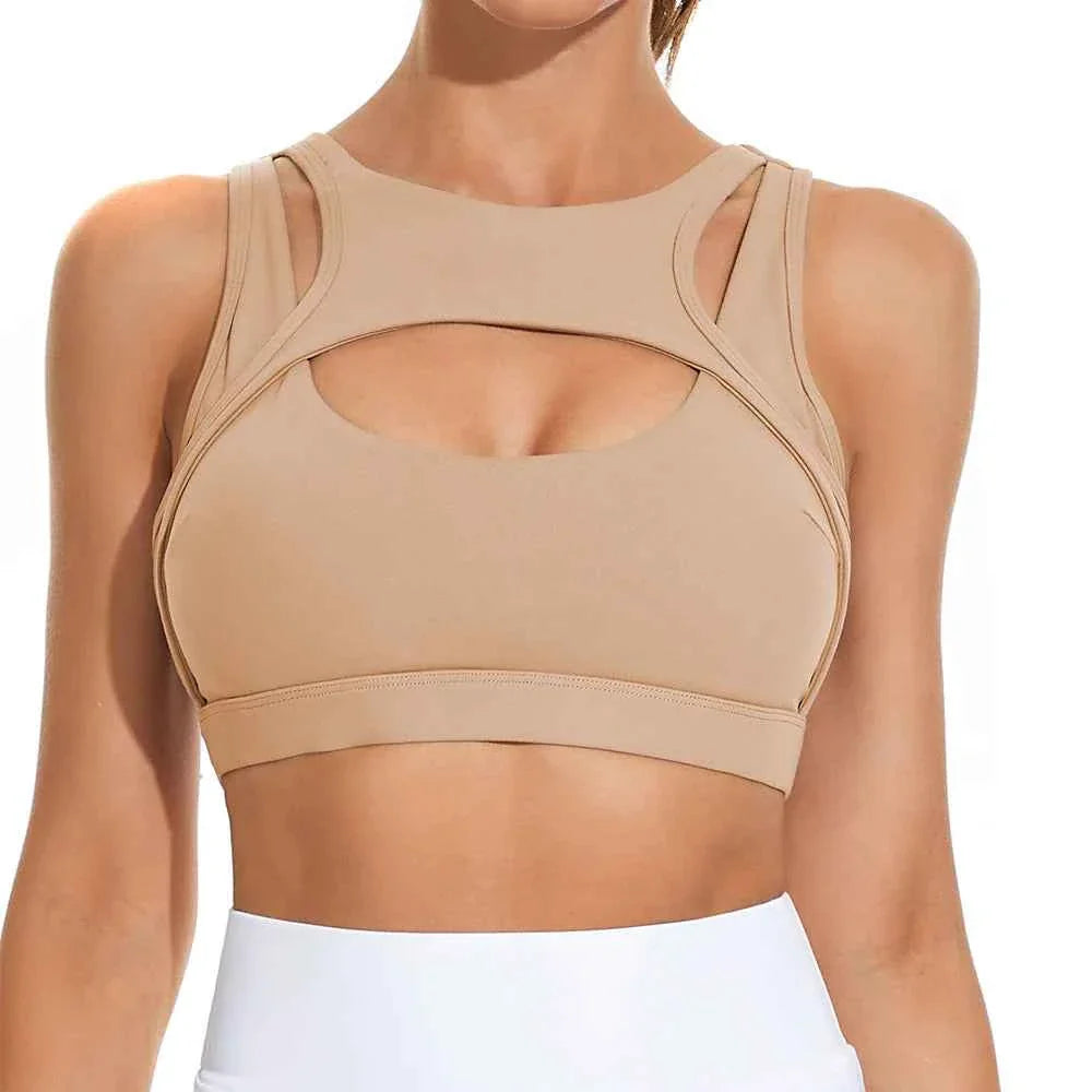 Push Up Sports Bra with Removable Cups