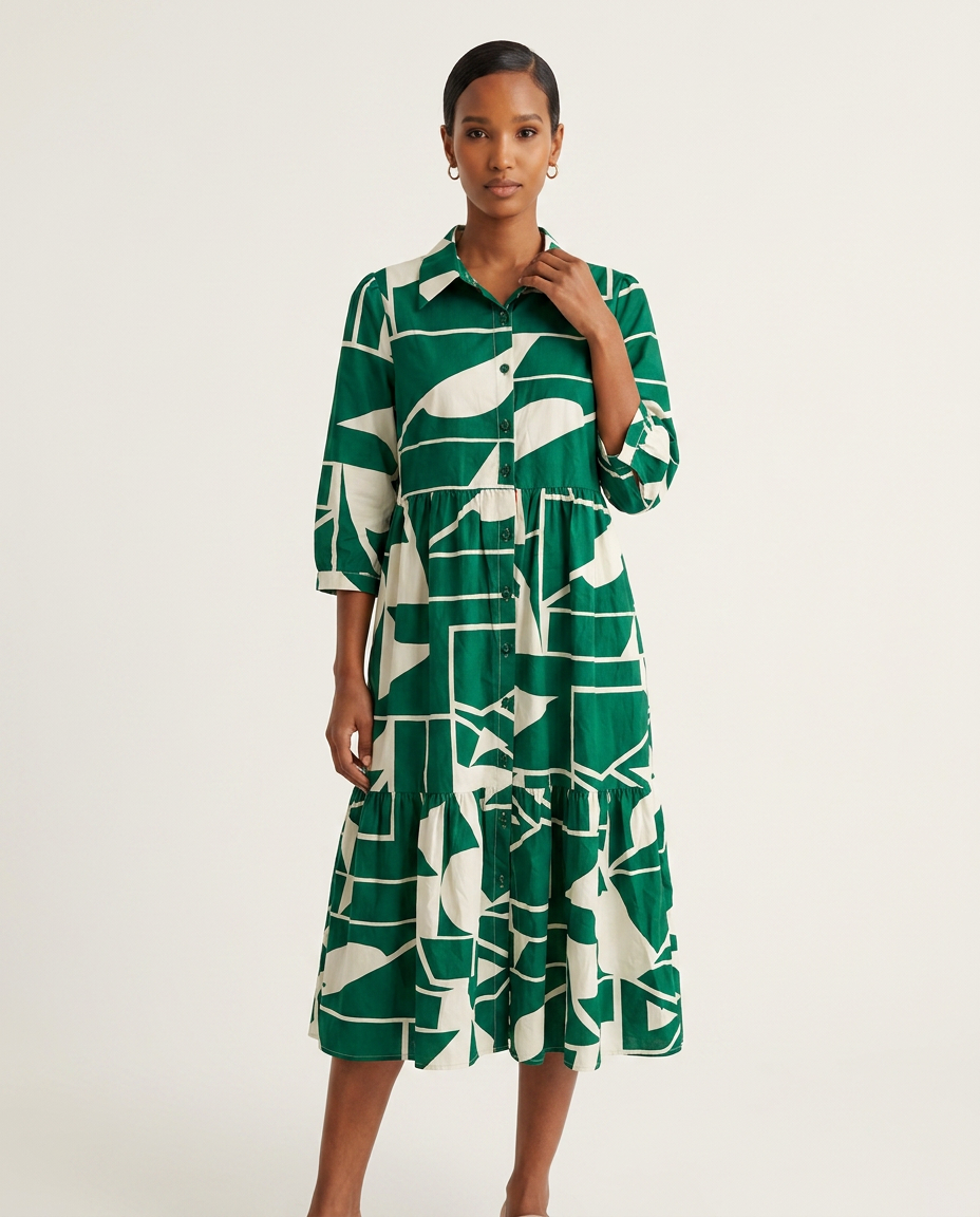 The Marais Graphic Print Shirtdress