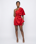 The Scarlet Bow-Front Mini Dress
