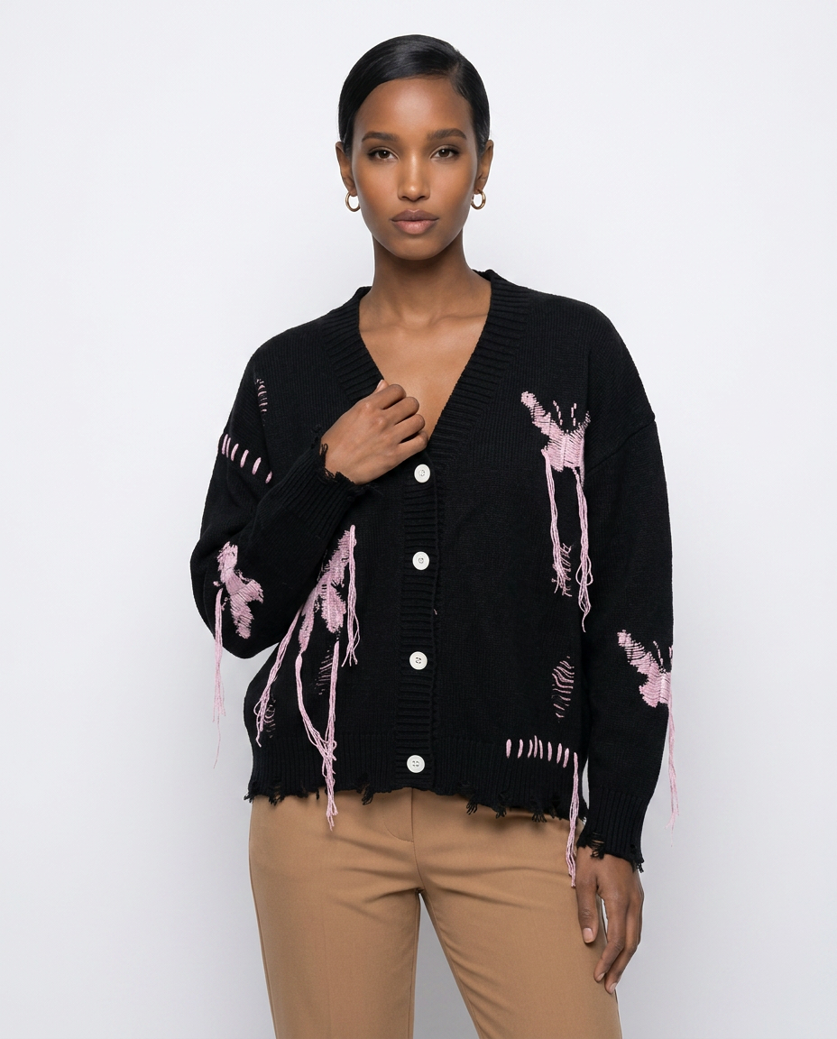 Deconstructed Butterfly Knit Cardigan