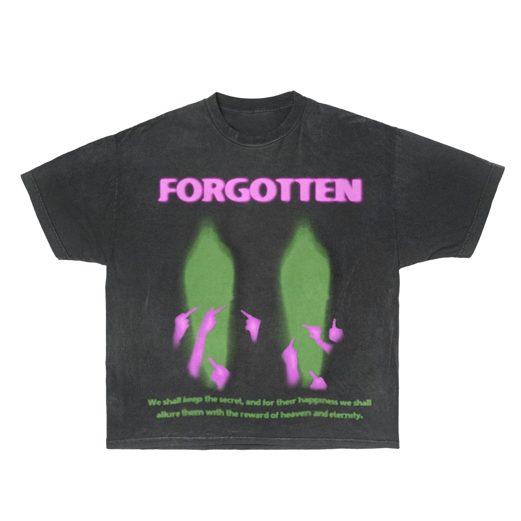 Paranormal Forgotten Garment Dyed Streetwear Tee Cotton Short Sleeve T Shirt